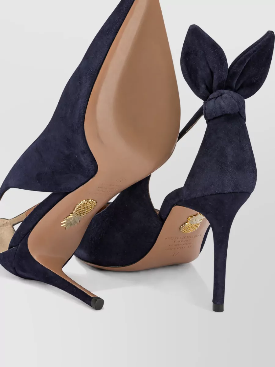 Aquazzura Leather Bow Tie 85 Mm Pumps