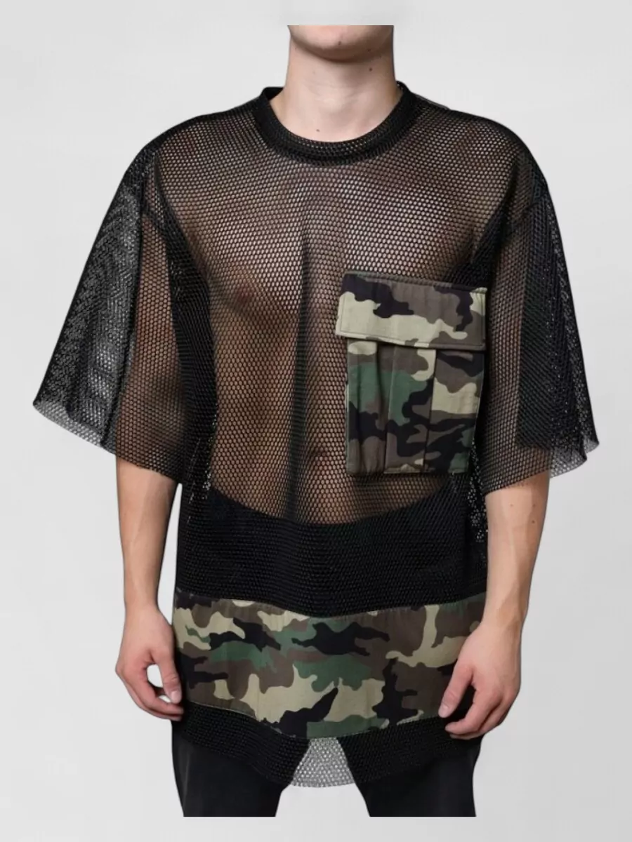 Dolce&Gabbana Mesh camouflage short-sleeve t-shirt