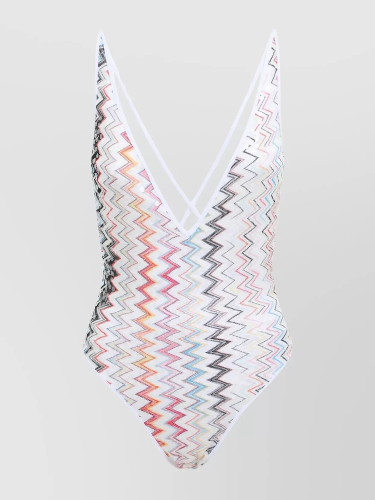 Shop Missoni Zigzag Pattern One Piece Swimsuit