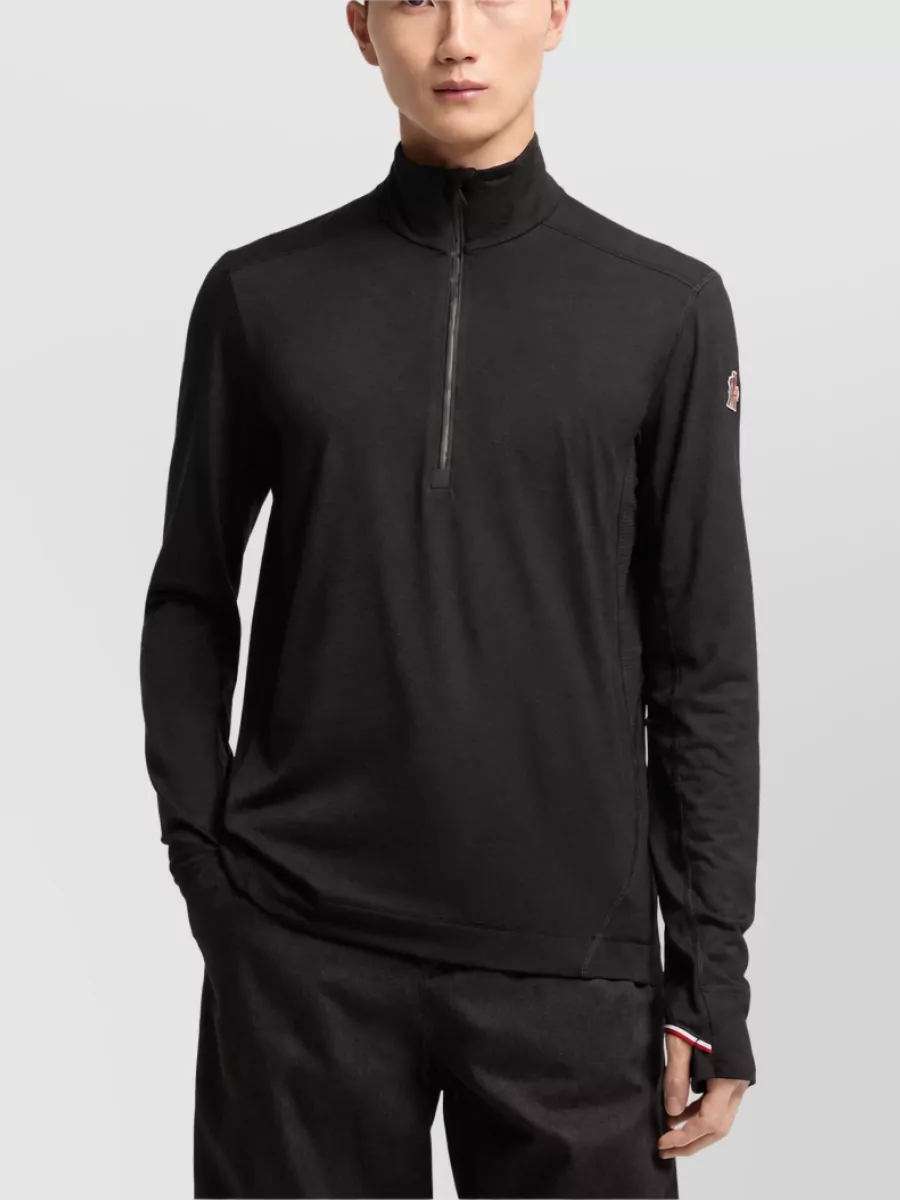Moncler Wool Polo Neck Sweatshirt