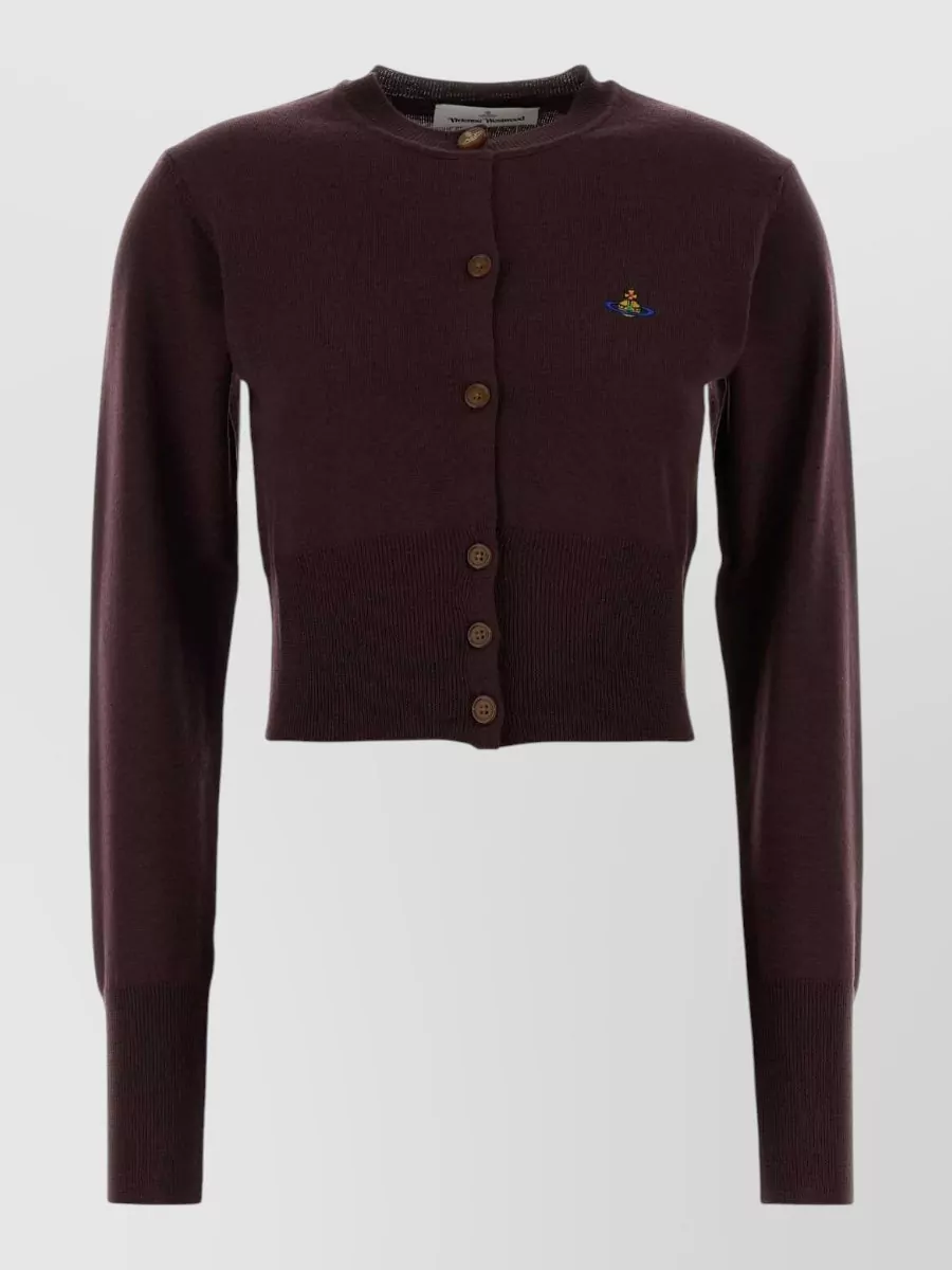 Vivienne Westwood wool silk ribbed cropped cardigan