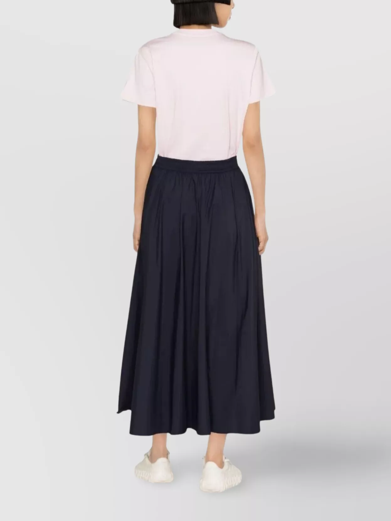 Shop Herno Stretch Skirt With Drawstring And Pleats