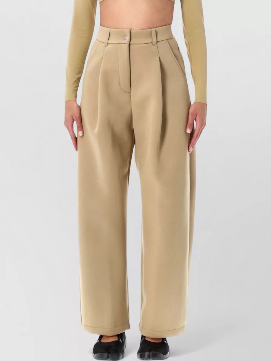 Nike mid-rise wide-leg fleece trousers