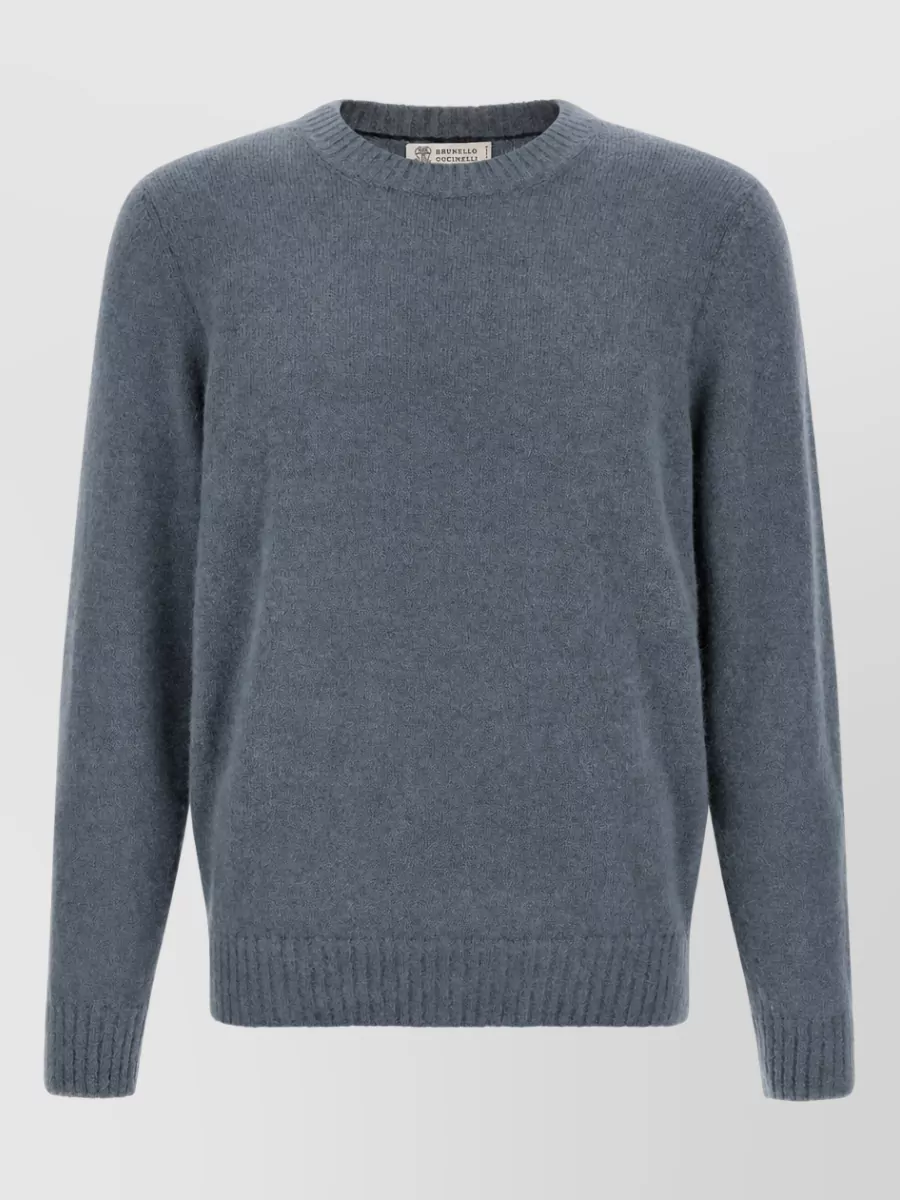 Brunello Cucinelli cashmere-blend ribbed crew-neck jumper