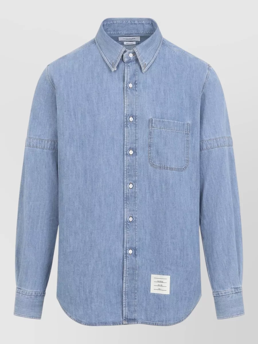 Thom Browne denim long-sleeve shirt