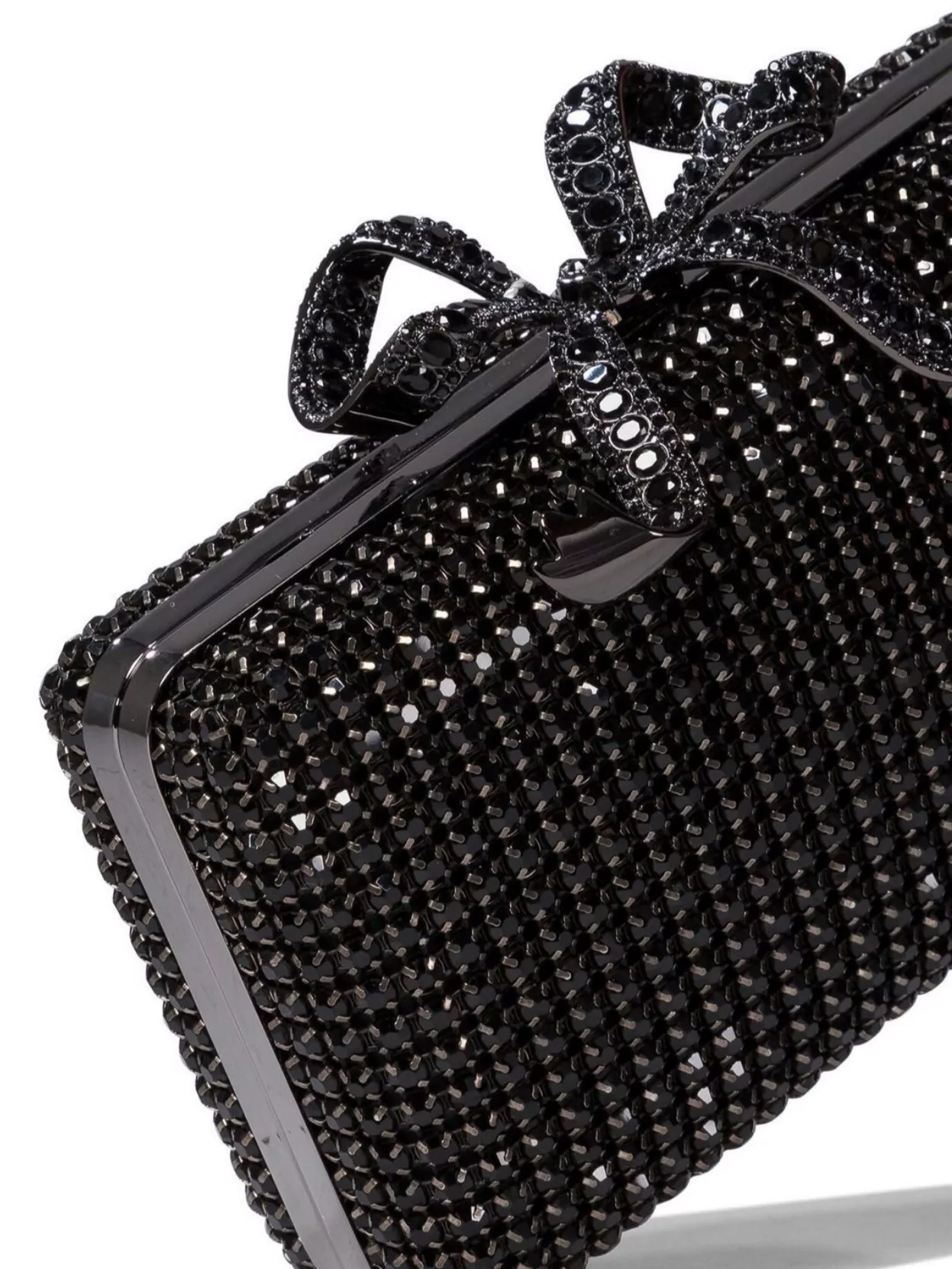 SELF-PORTRAIT RECTANGULAR BOW RHINESTONE CHAIN SHOULDER BAG