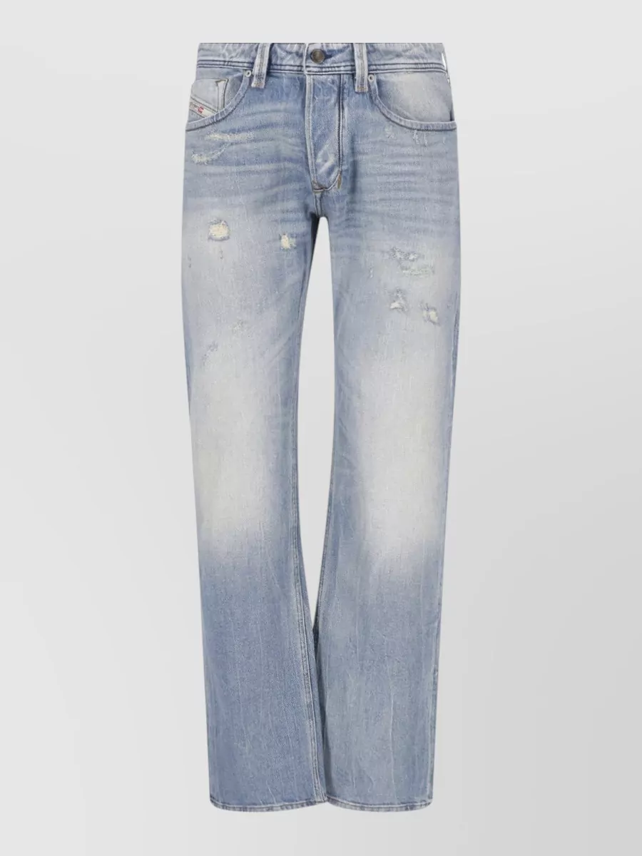Diesel denim low-rise straight-leg jeans