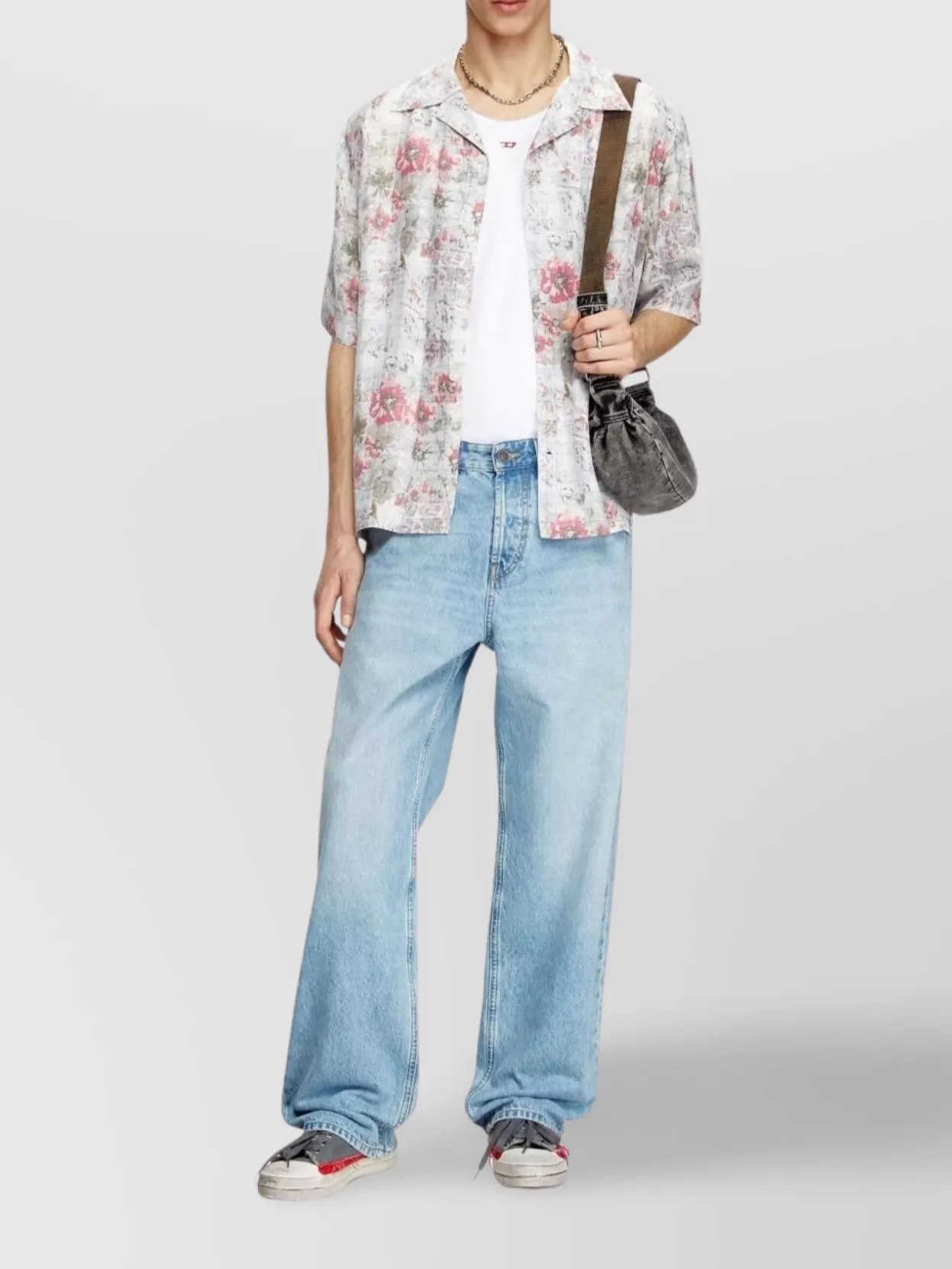 Diesel Floral Print Camp Collar Shirt