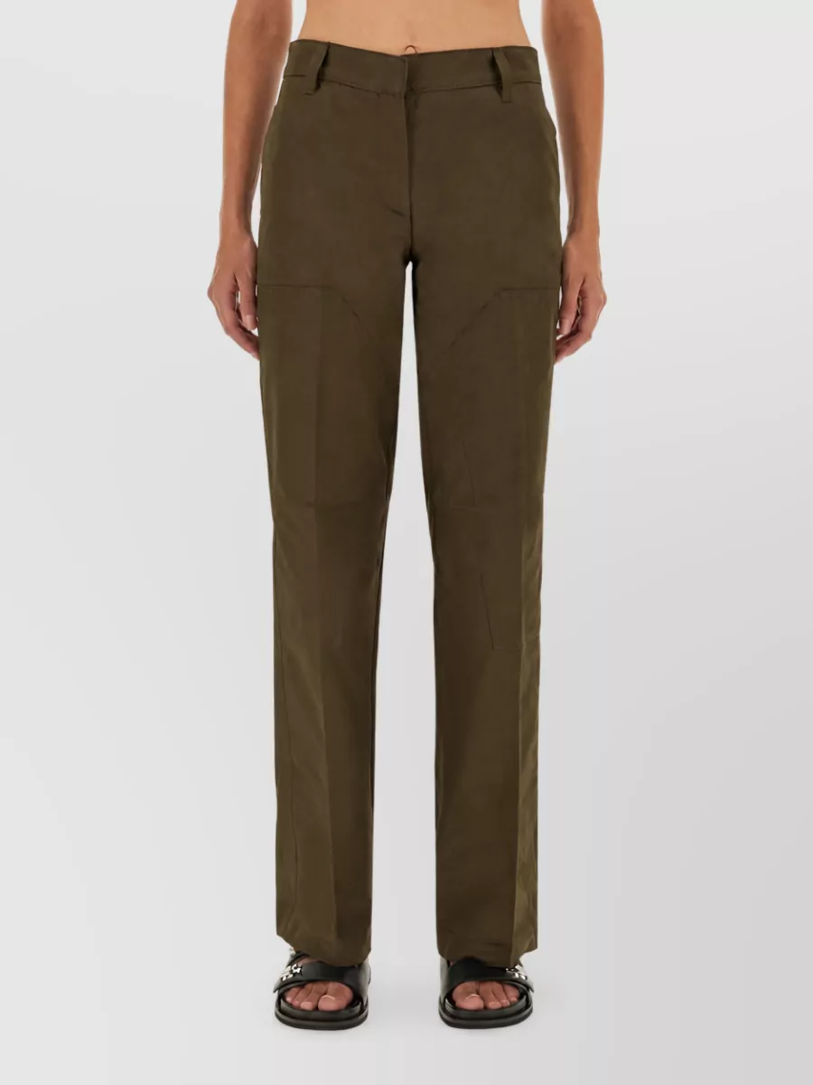 Tory Burch Cotton Straight-Leg Cargo Trousers