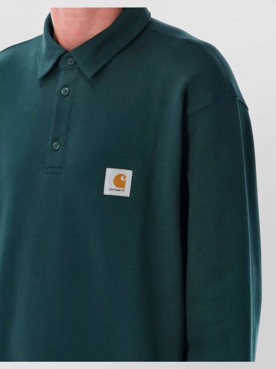 Carhartt Wip Ribbed Long-Sleeve Polo Sweatshirt