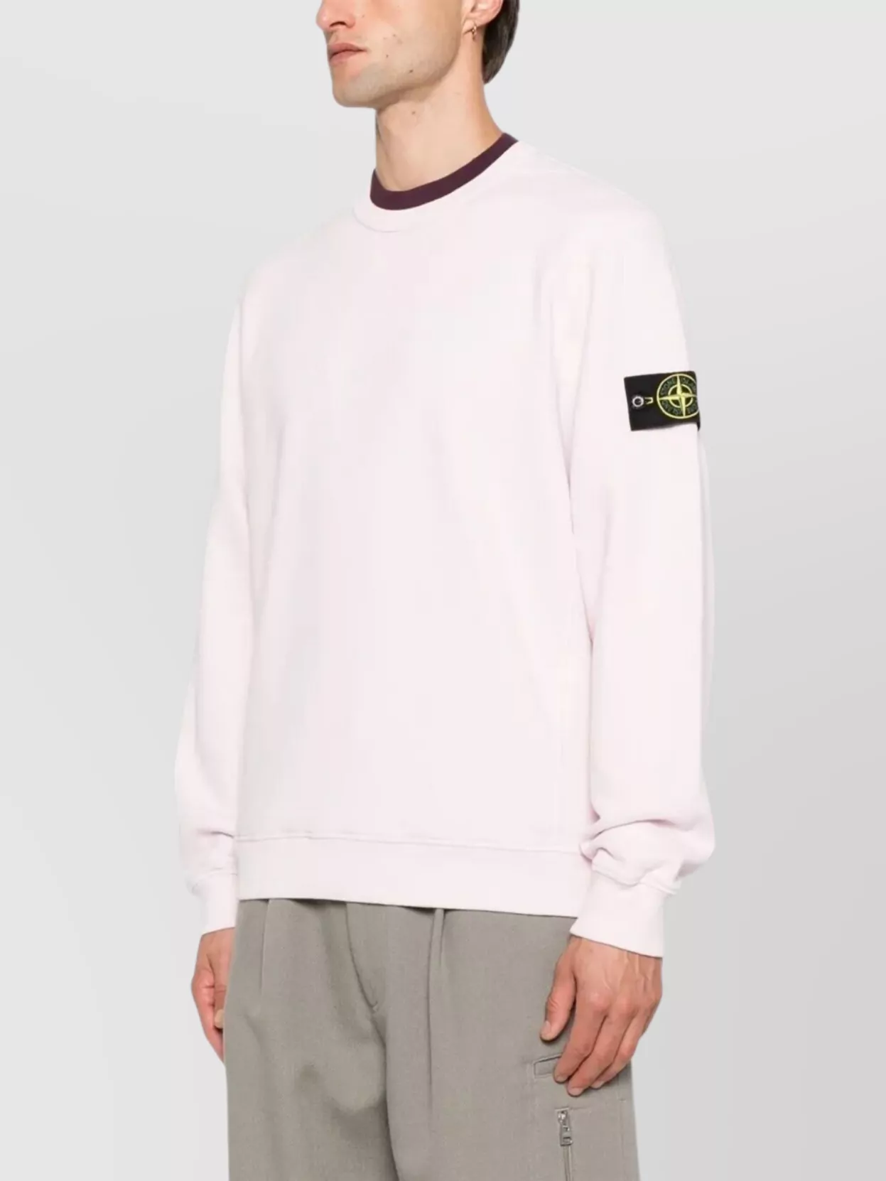 Stone Island Cotton Fleece Crew Neck Sweatshirt