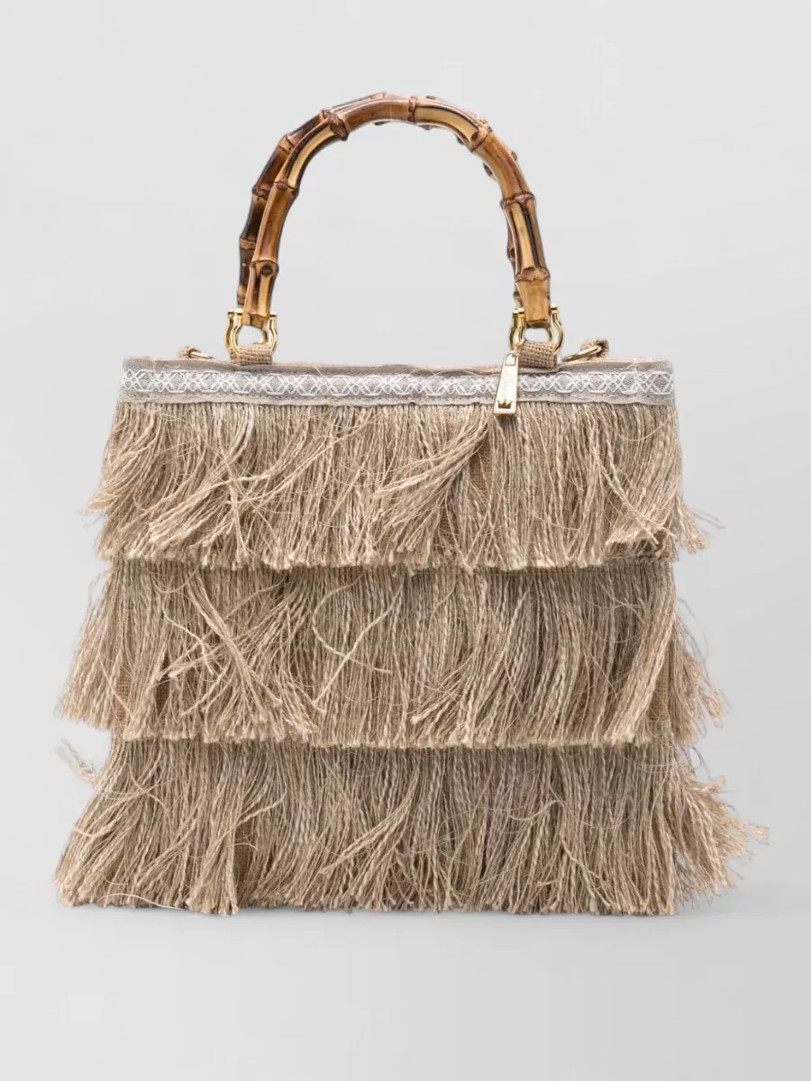 La Milanesa Jucca Medium Handbag Bamboo Handle Chain