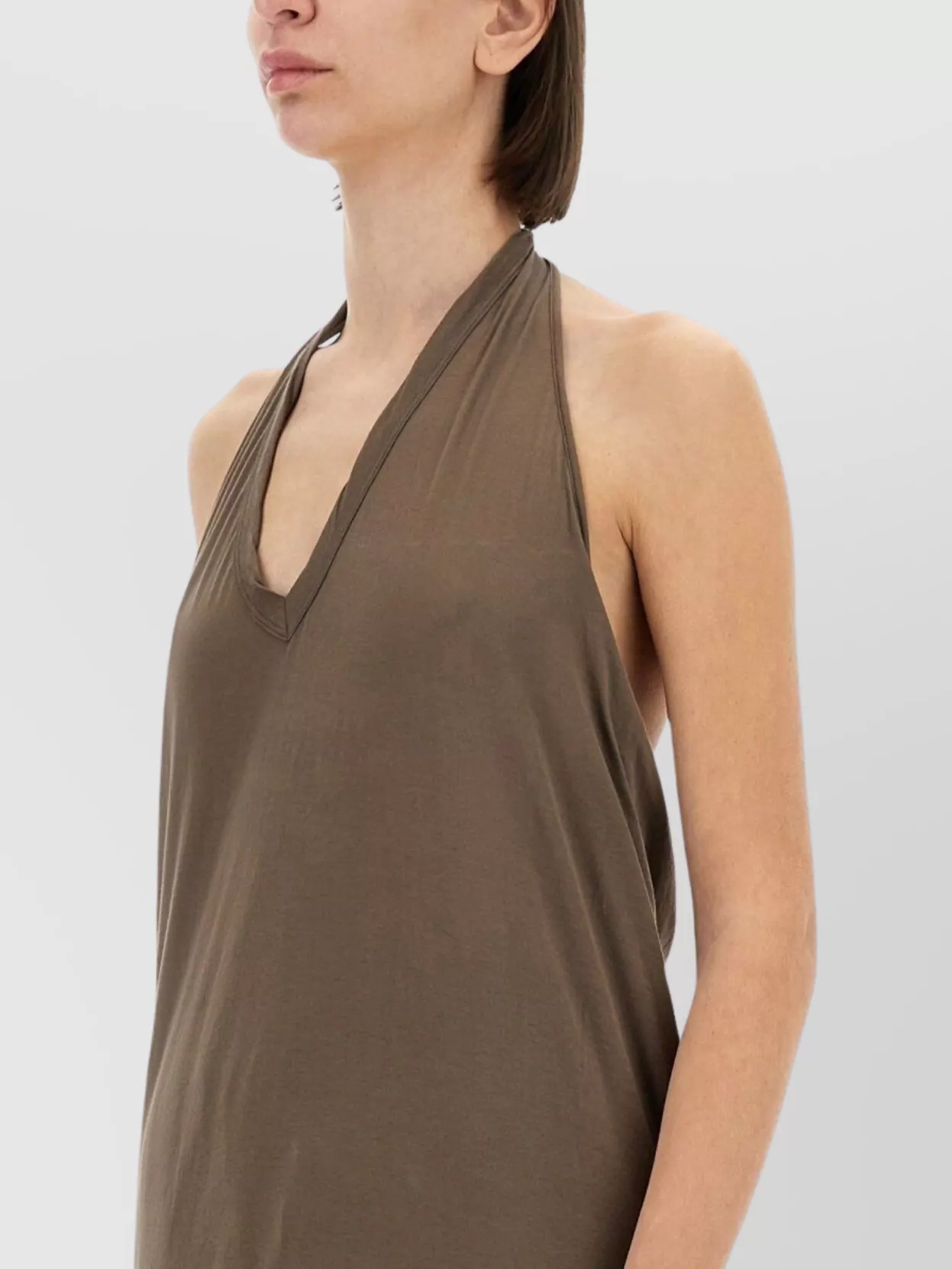 Rick Owens Drkshdw Sally Halterneck Long Length Relaxed Fit Sleeveless