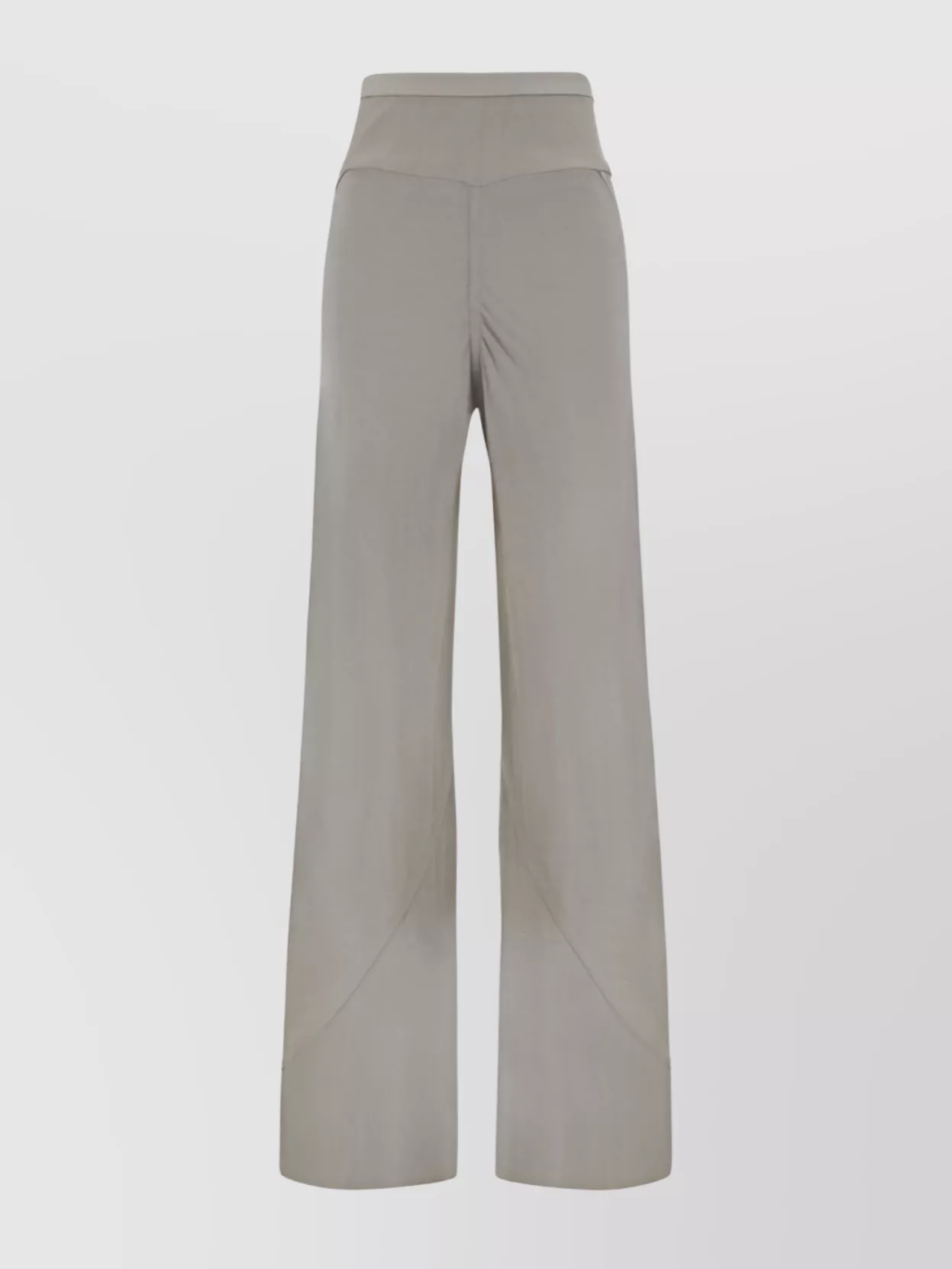Rick Owens High-waisted Wide Leg Trousers In Gray
