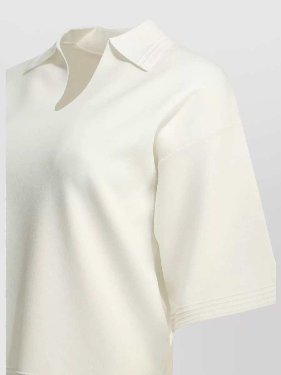 Max Mara Short-Sleeve Polo Top