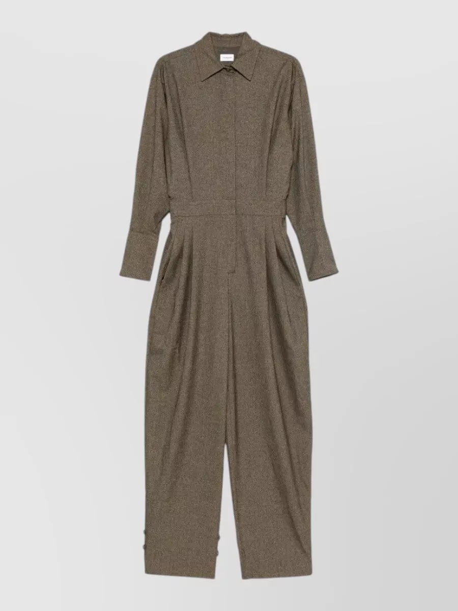 The Andamane Shirt collar jumpsuit