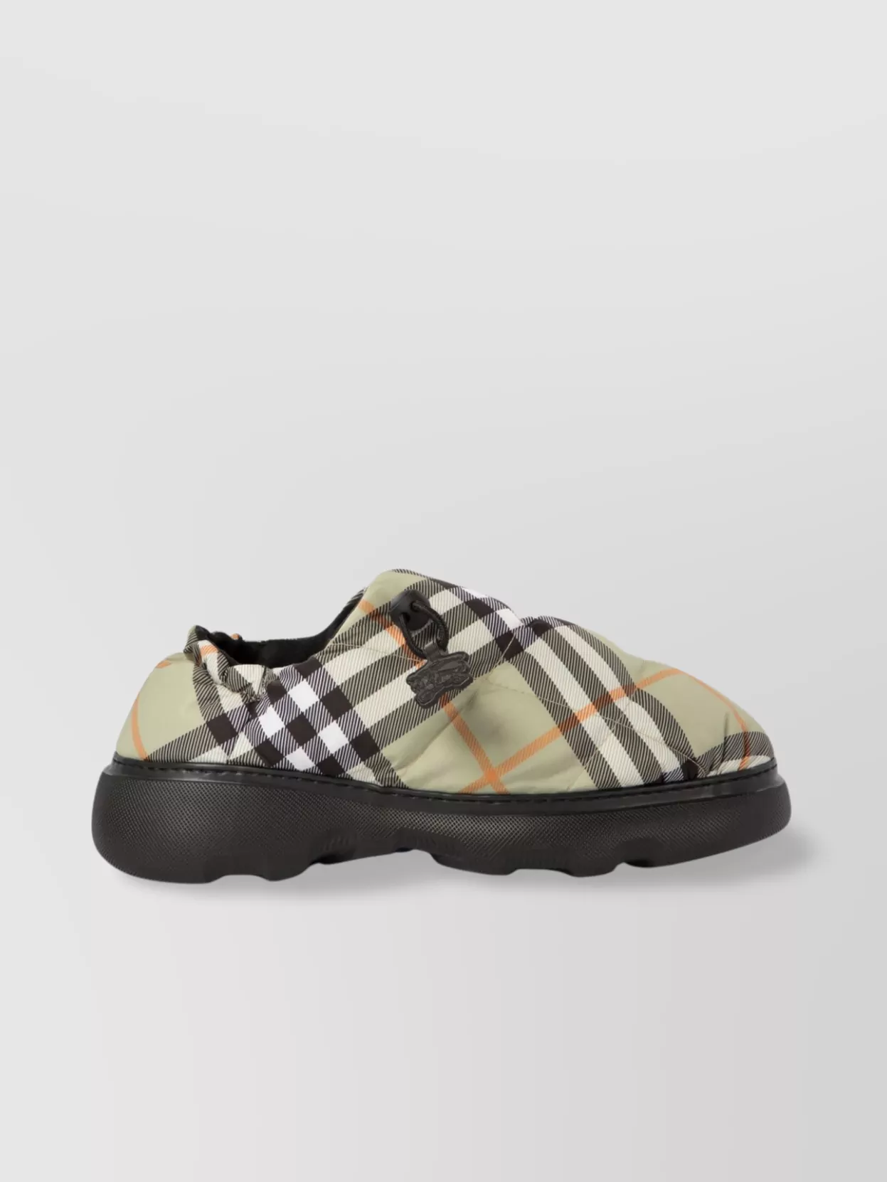 Burberry Printed Fabric Pillow Check Slip Ons