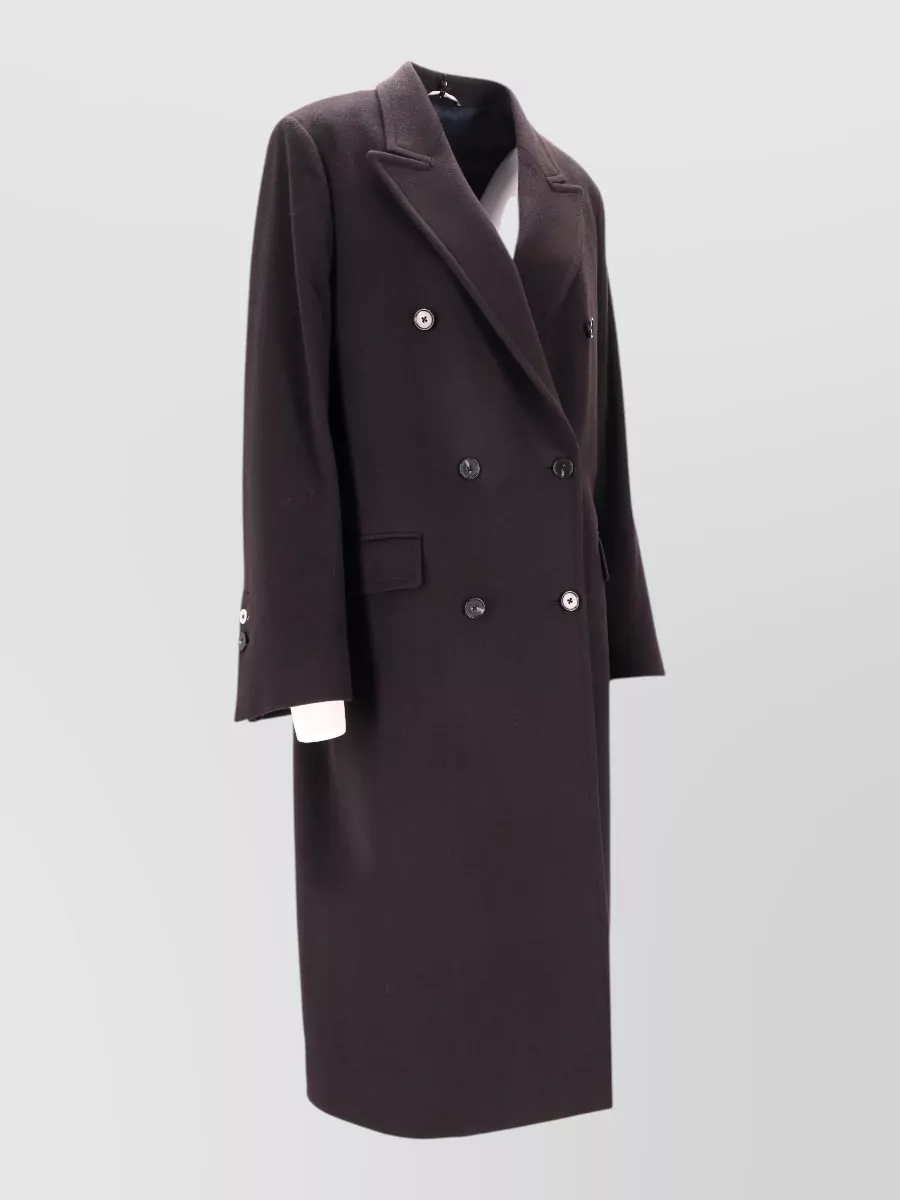 Paul Smith Womens Long Double Breasted Coat Notch Lapels
