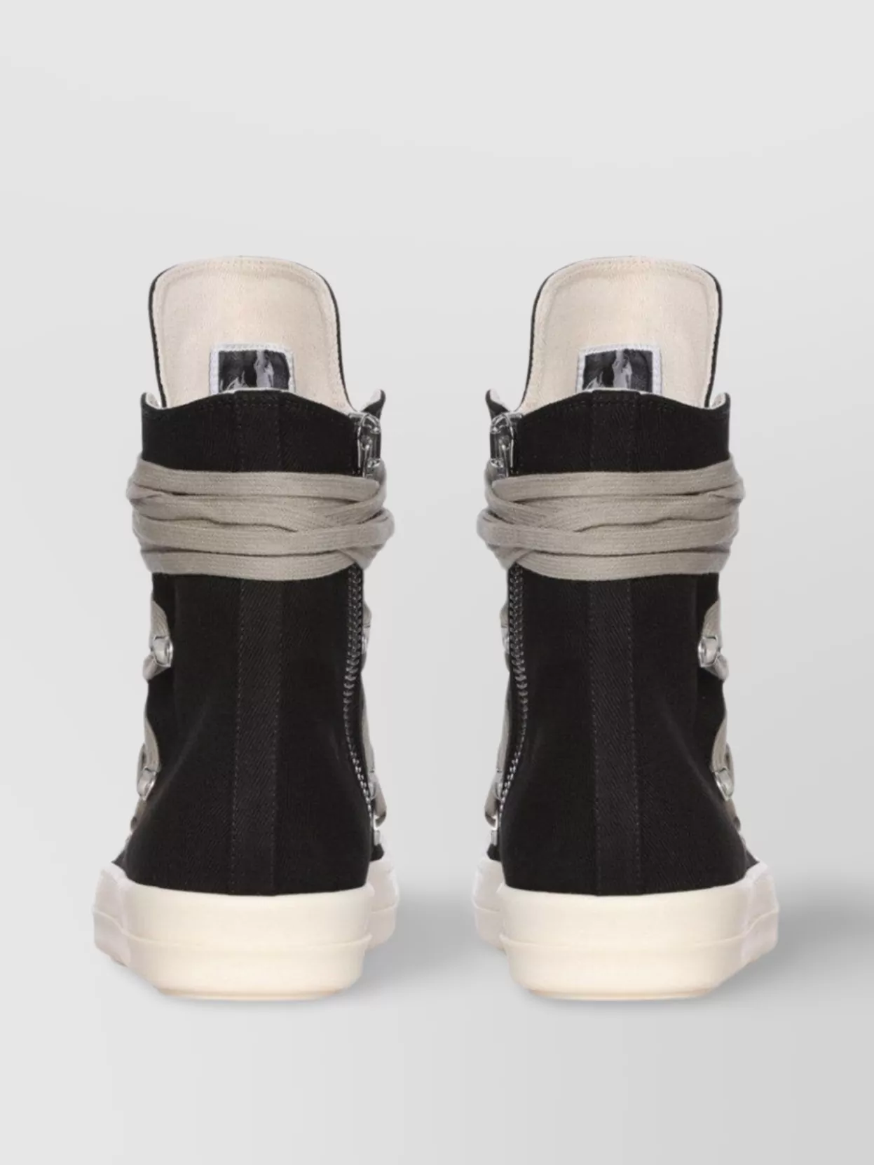 Rick Owens Drkshdw Denim High-Top Sneakers Shark-Tooth Caps