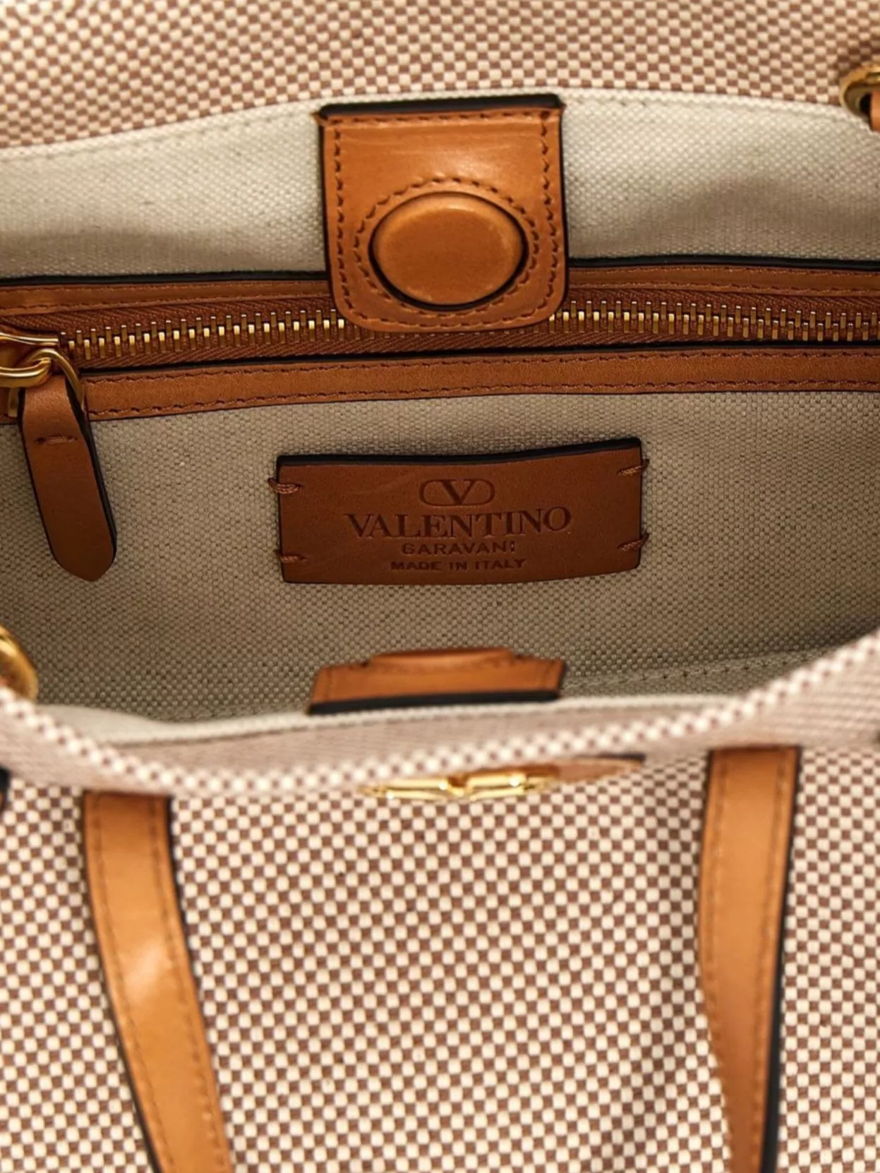 Valentino Antibes Small Handbag Checkered Pattern