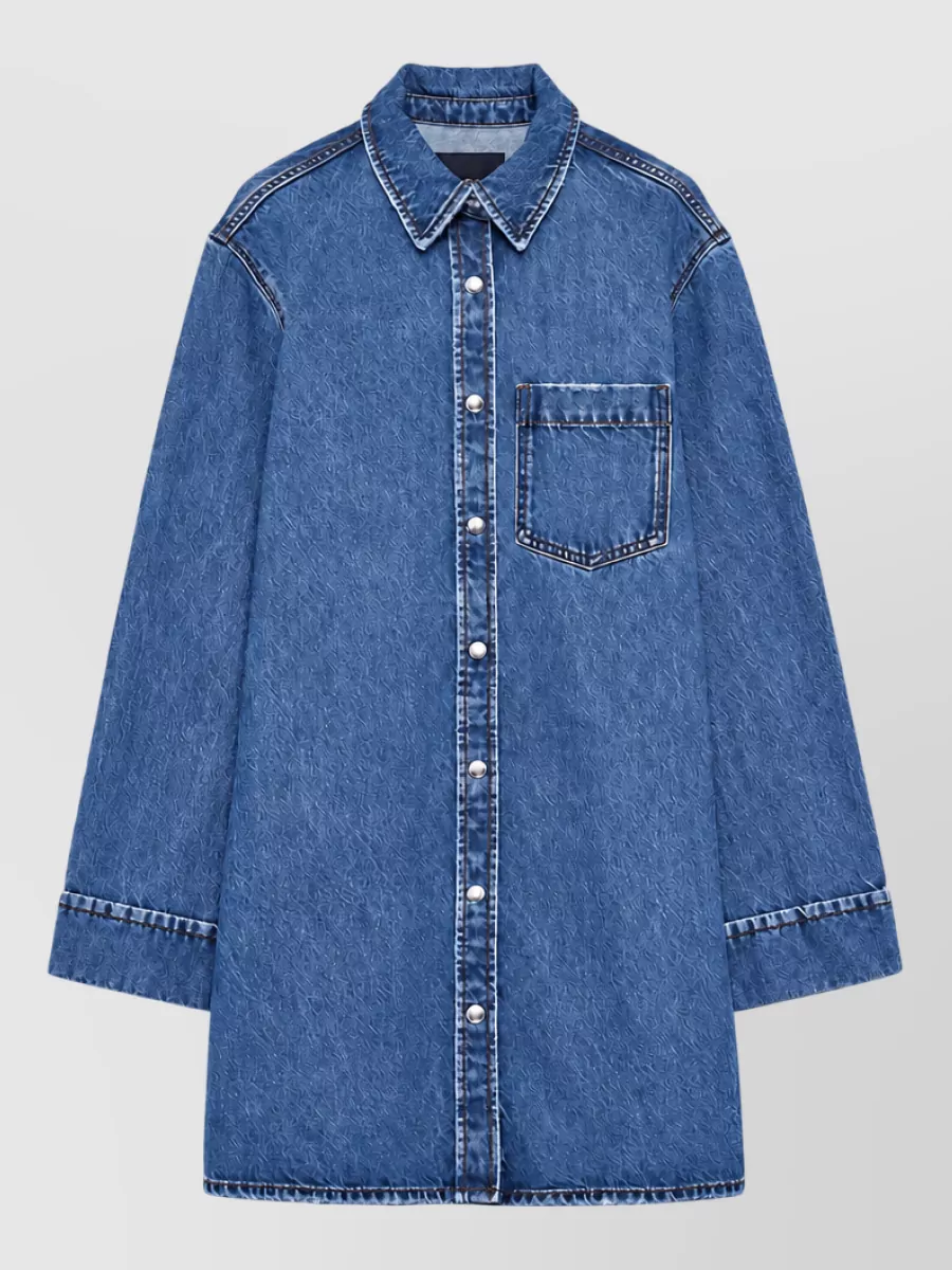 Anine Bing denim long-sleeve dress