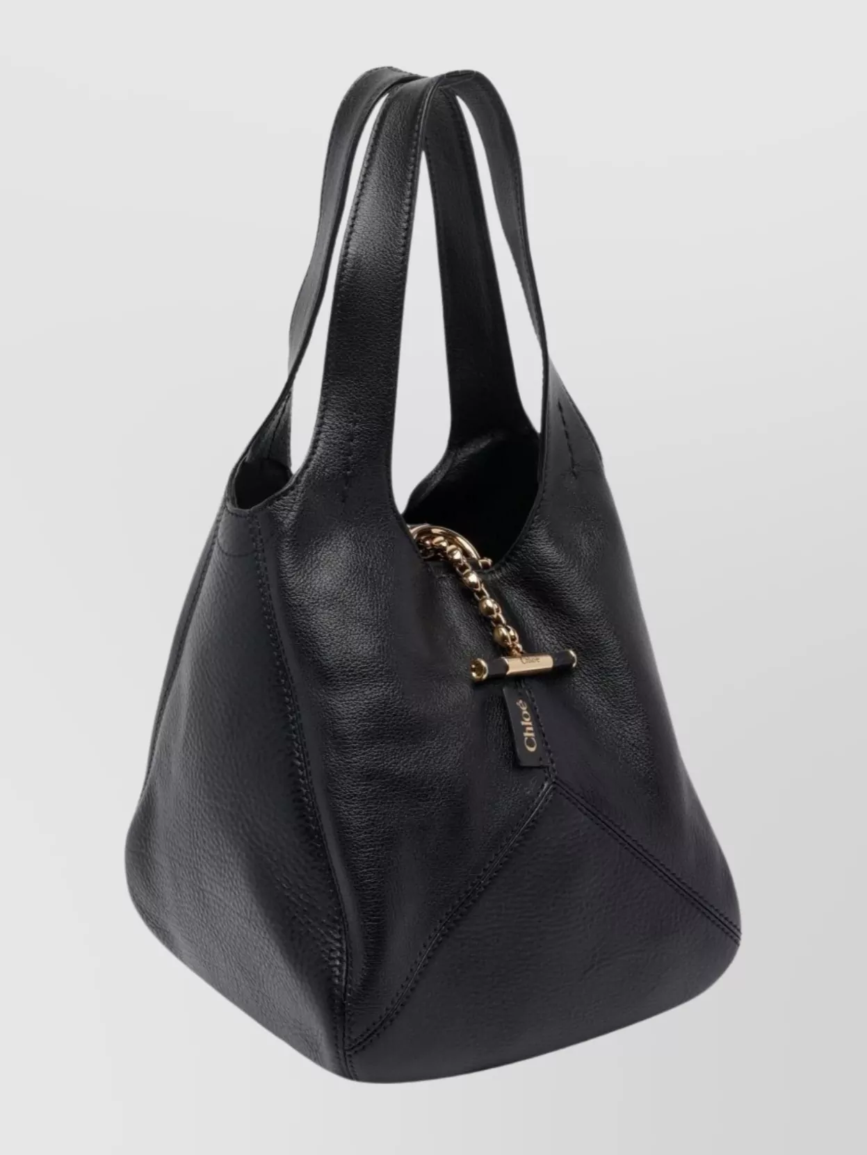 Chloé Small Leather Hobo Bag With Chain Detail