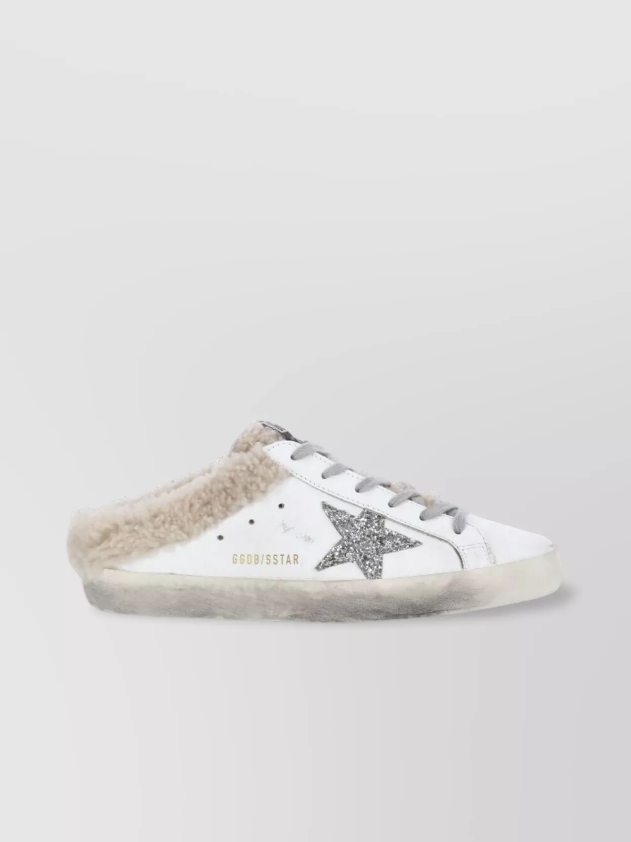 Golden Goose Superstar Sabot Shearling-trimmed Leather Sneakers