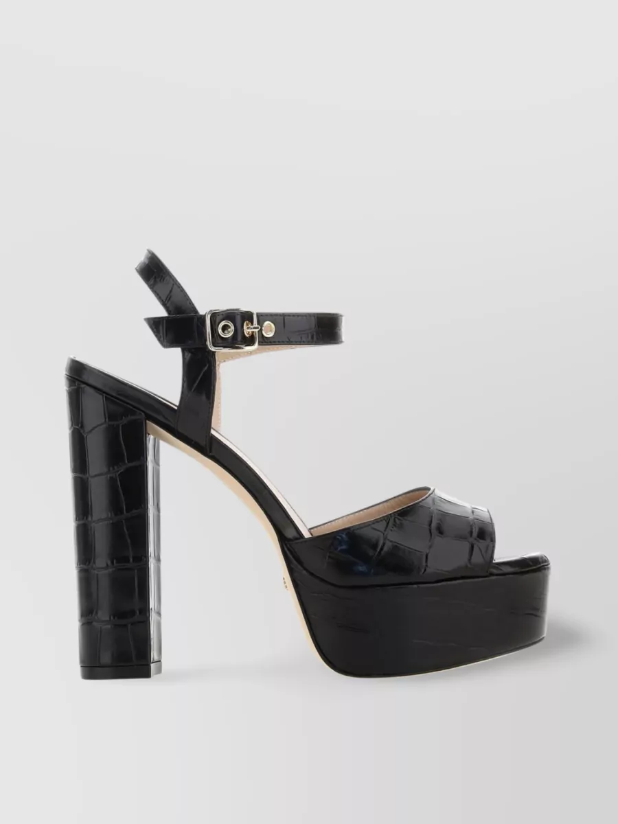 Shop Stuart Weitzman Ryder 95 Sandals In Luxe Leather In Black