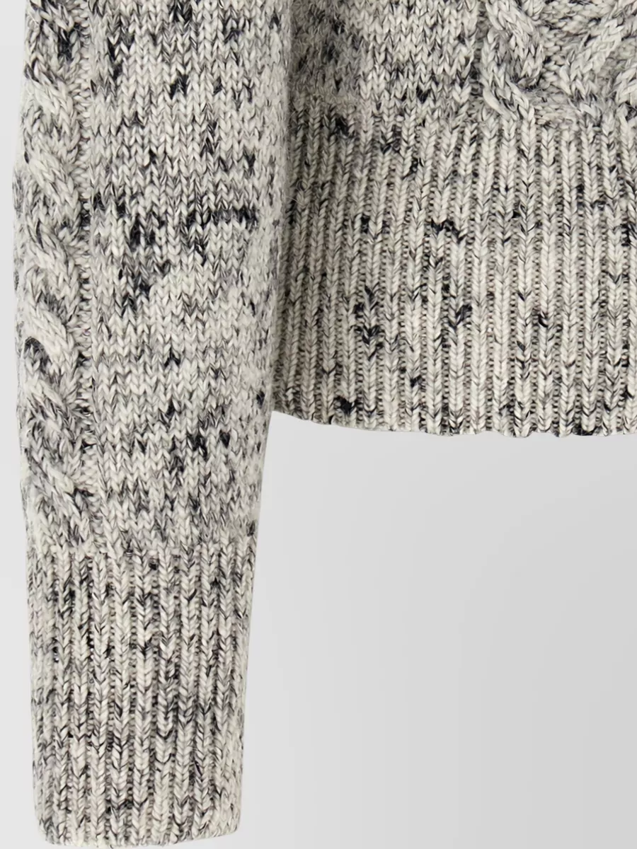 Isabel Marant Etoile Alpaca Wool Cable-Knit Crew-Neck Jumper