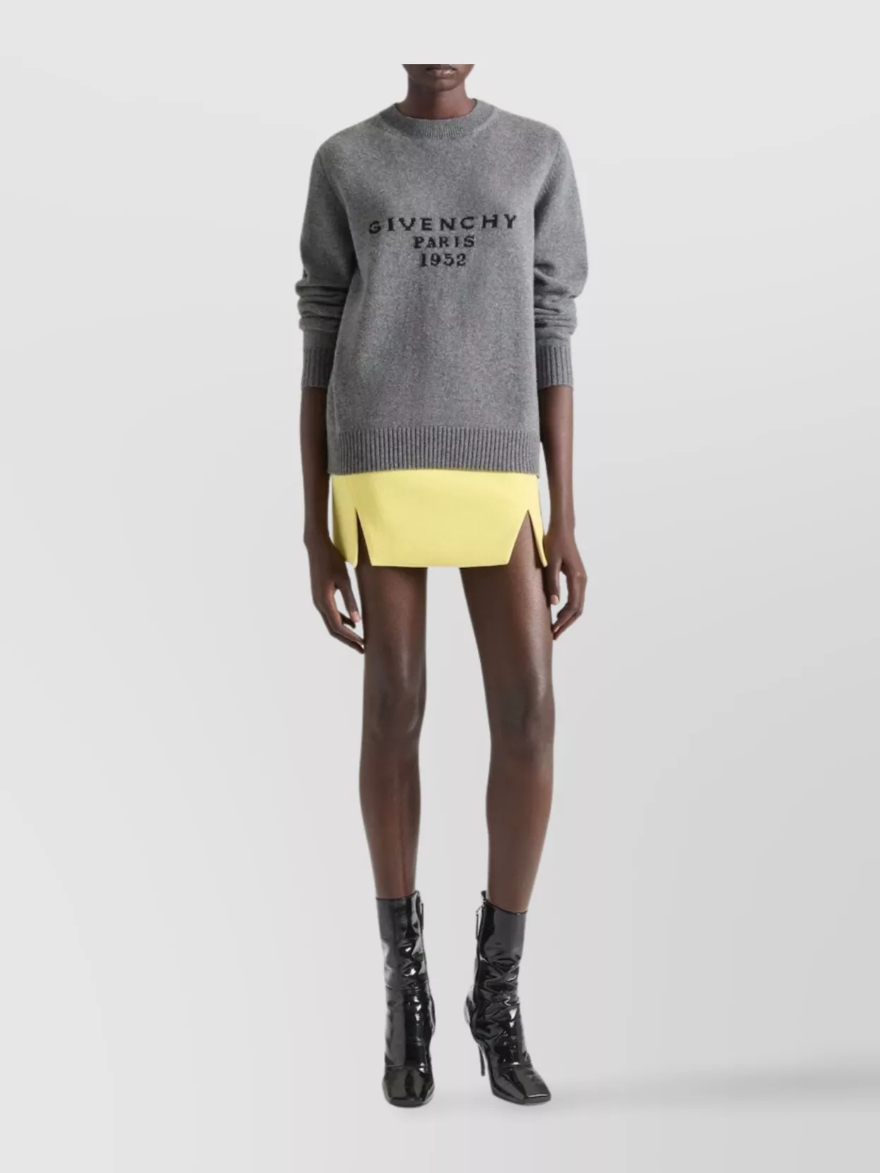 Givenchy Wool And Cashmere Pullover With Paris 1952 Clothing In Gray