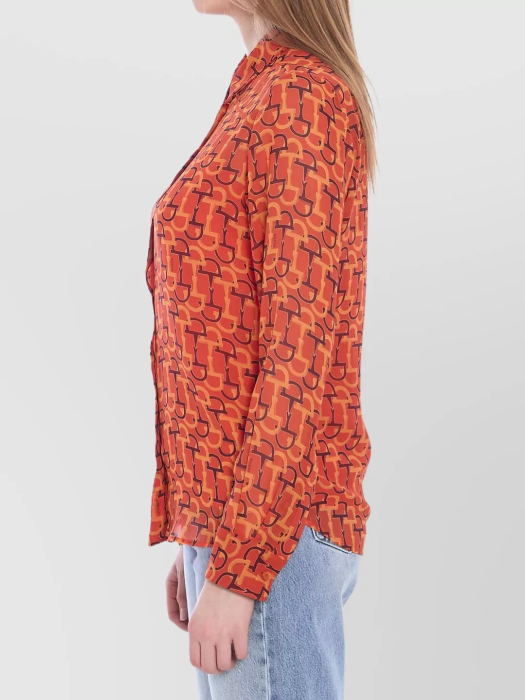 Gucci Silk Blouse Featuring Printed Design