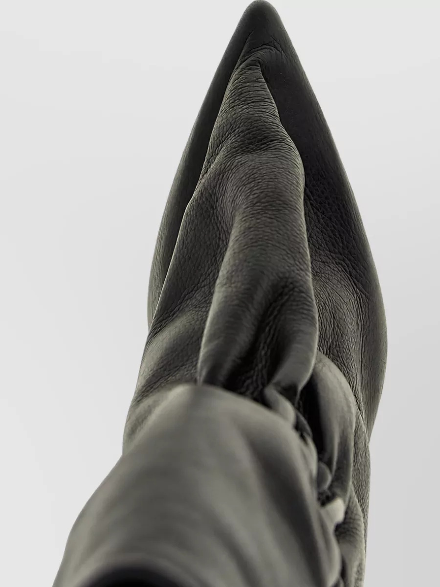 Rick Owens Calf Leather Mid-Calf Boots