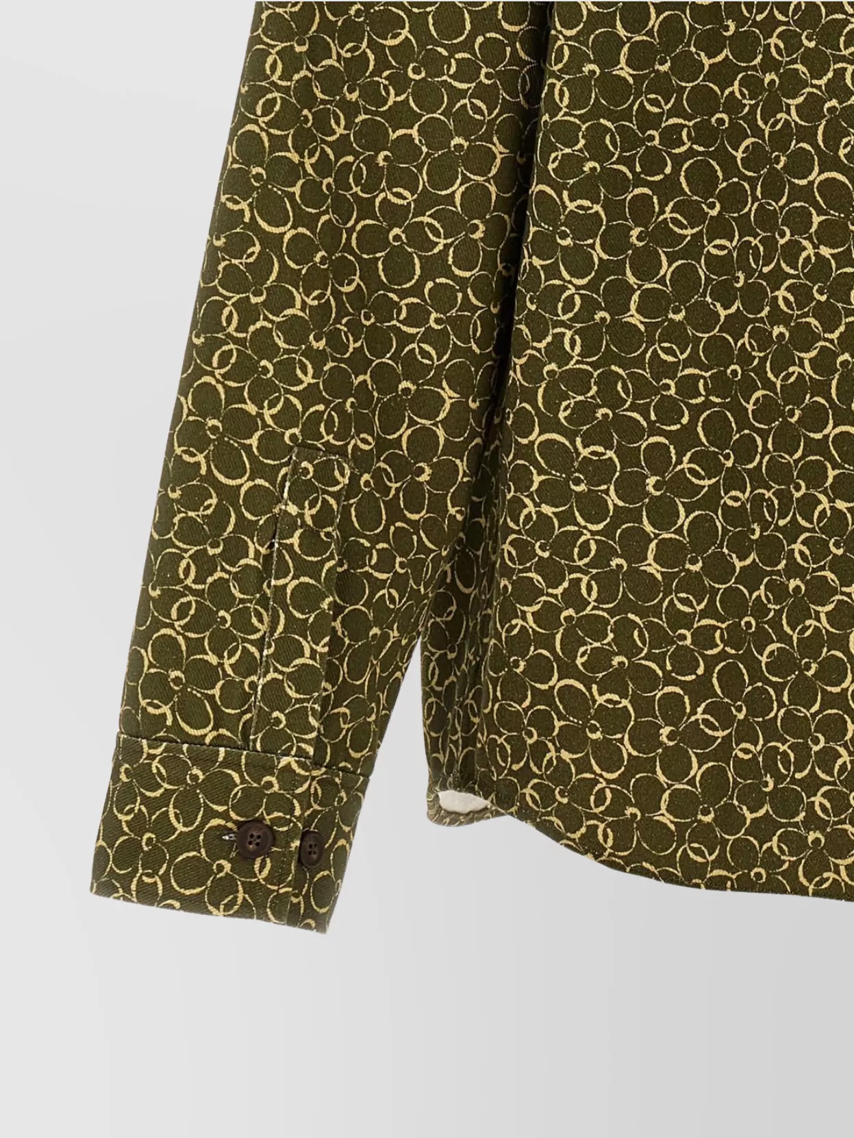 Maison Kitsuné Overshirt With All-Over Floral Print