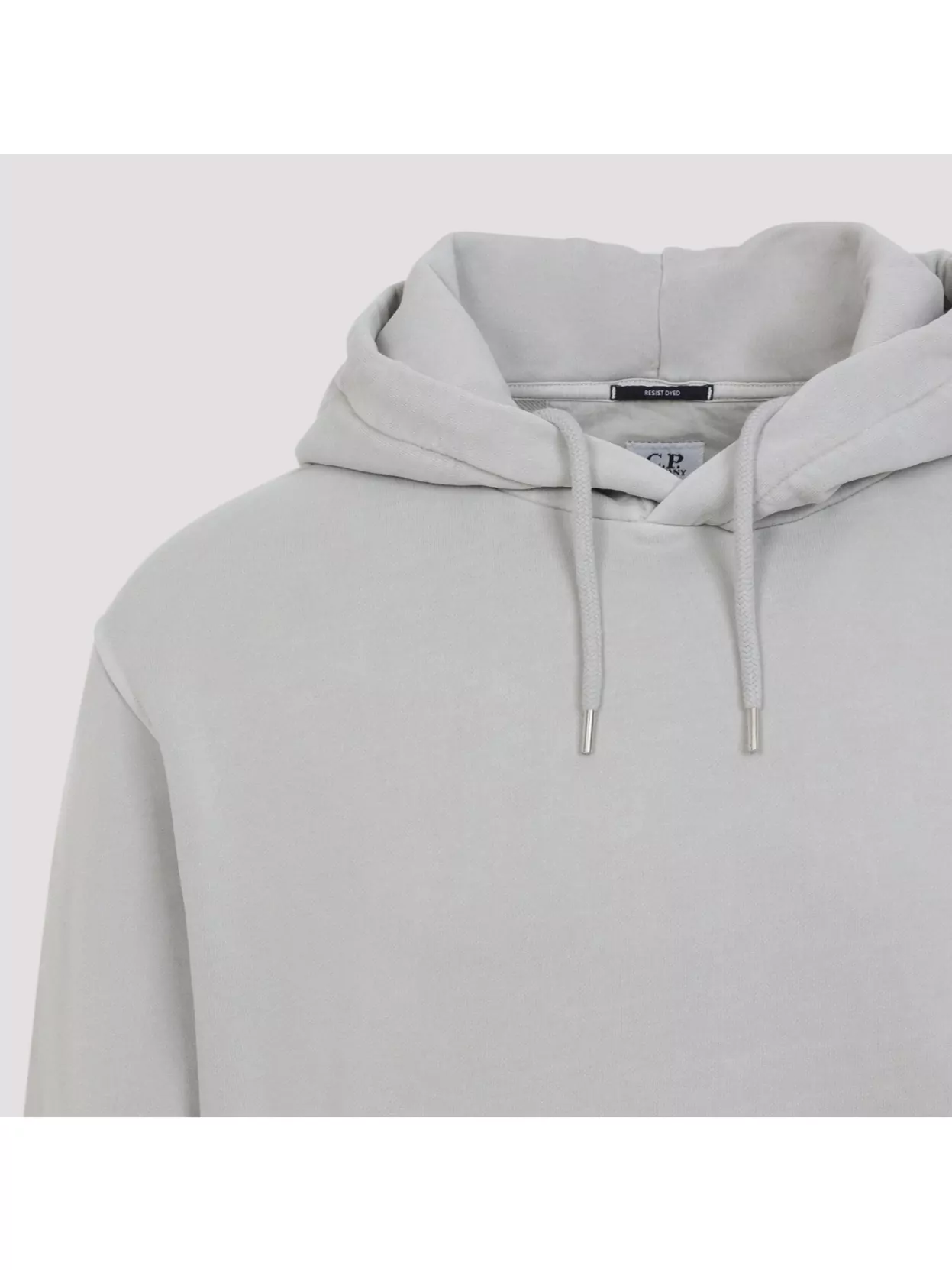C.p. Company Hooded Sweater With Ribbed Cuffs And Hem In Gray