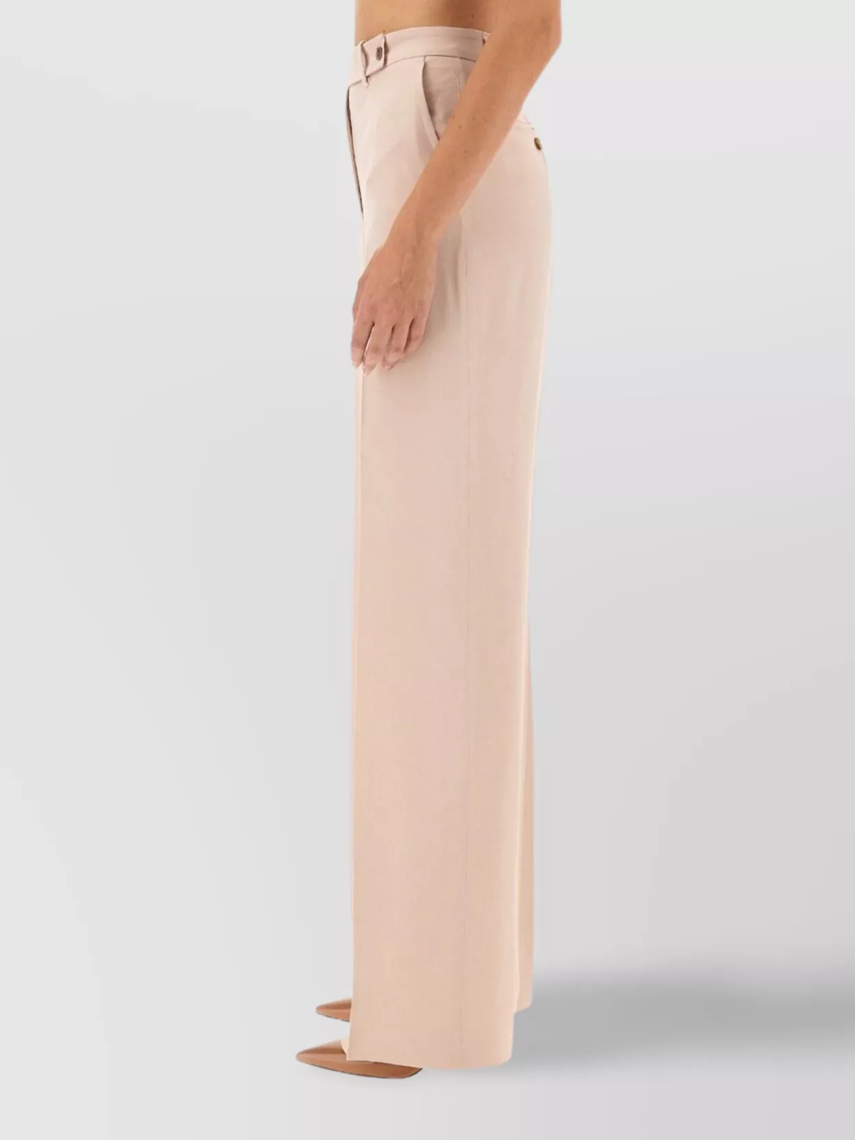 Kiton Satin Trousers Wide Leg Pockets