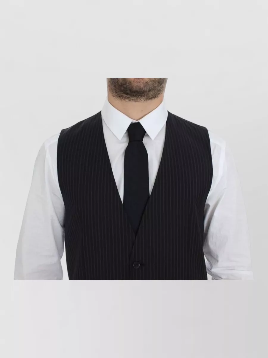 Dolce&Gabbana Wool V-Neck Formal Waistcoat
