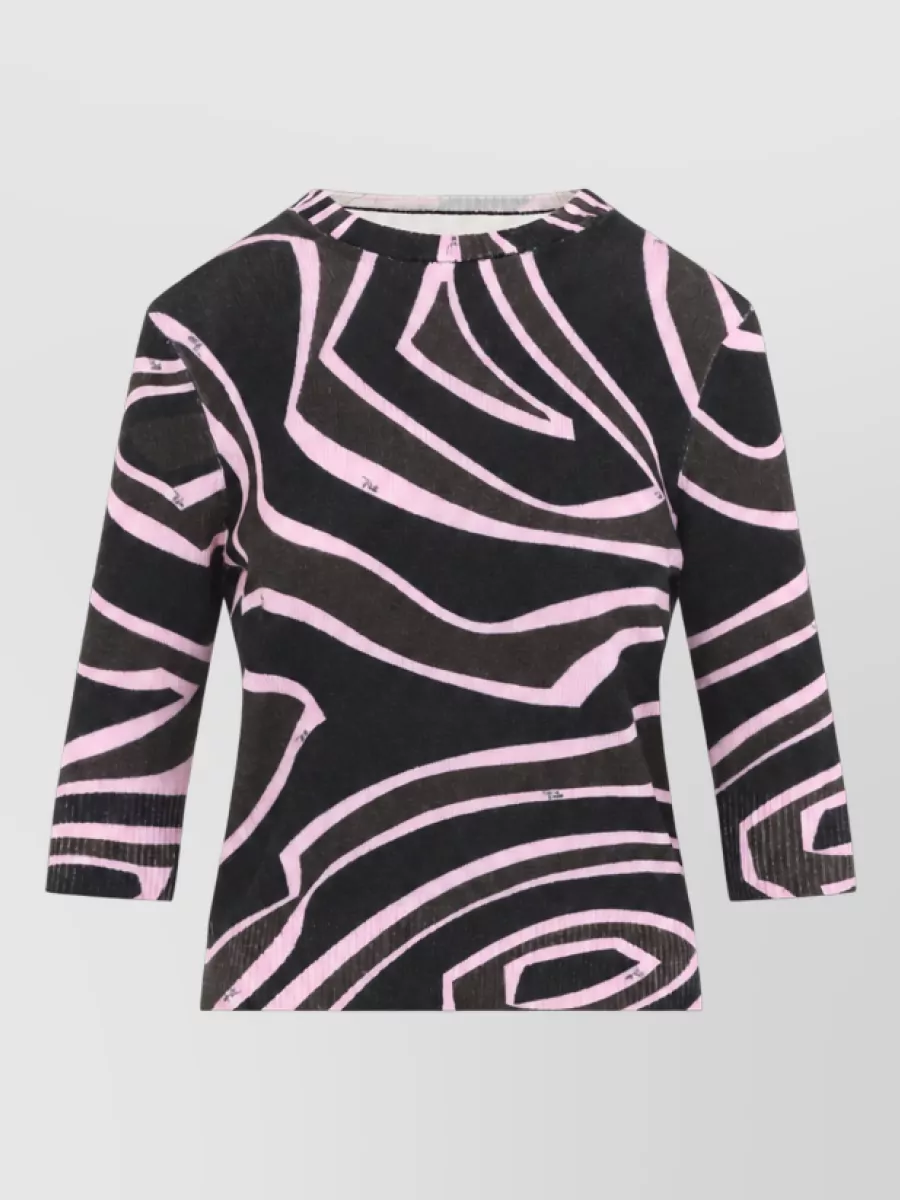 Pucci Fine-knit long-sleeve top