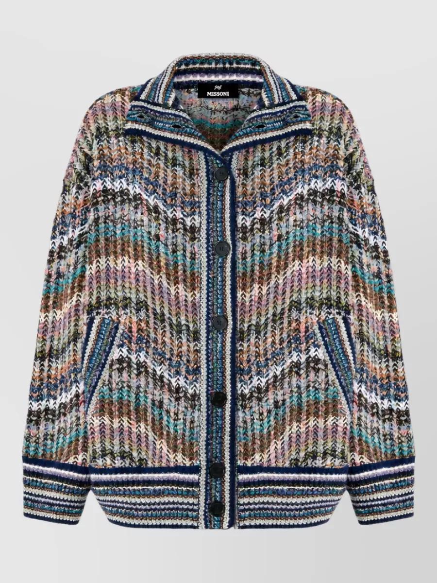 Missoni sequinned high neck cardigan