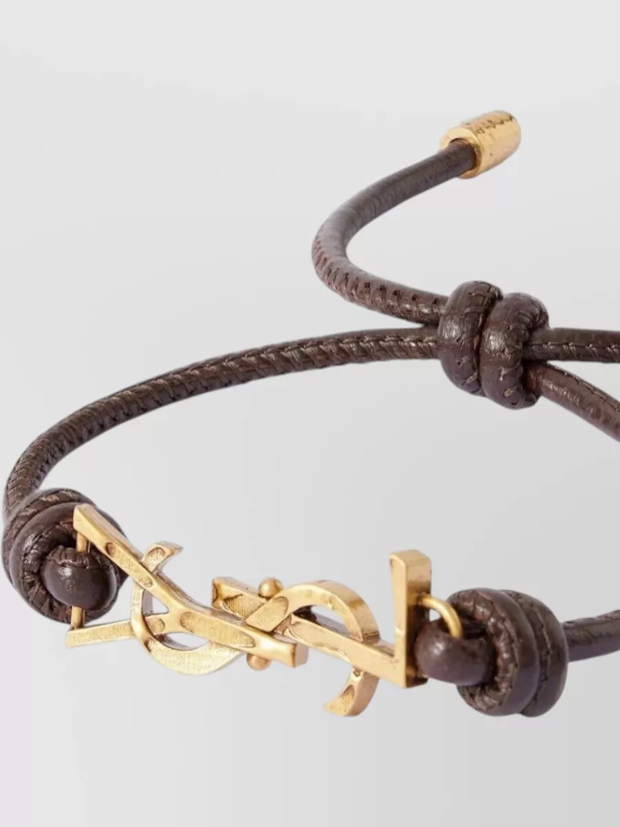 Saint Laurent Leather Cord Bracelet