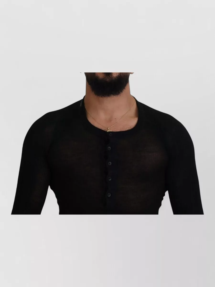Dolce&Gabbana Cashmere Button Henley Sweater