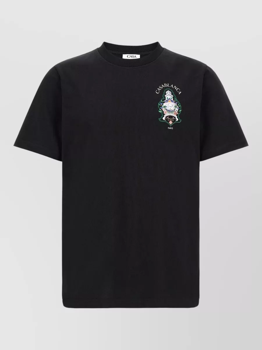Casablanca organic cotton graphic print short-sleeve t-shirt