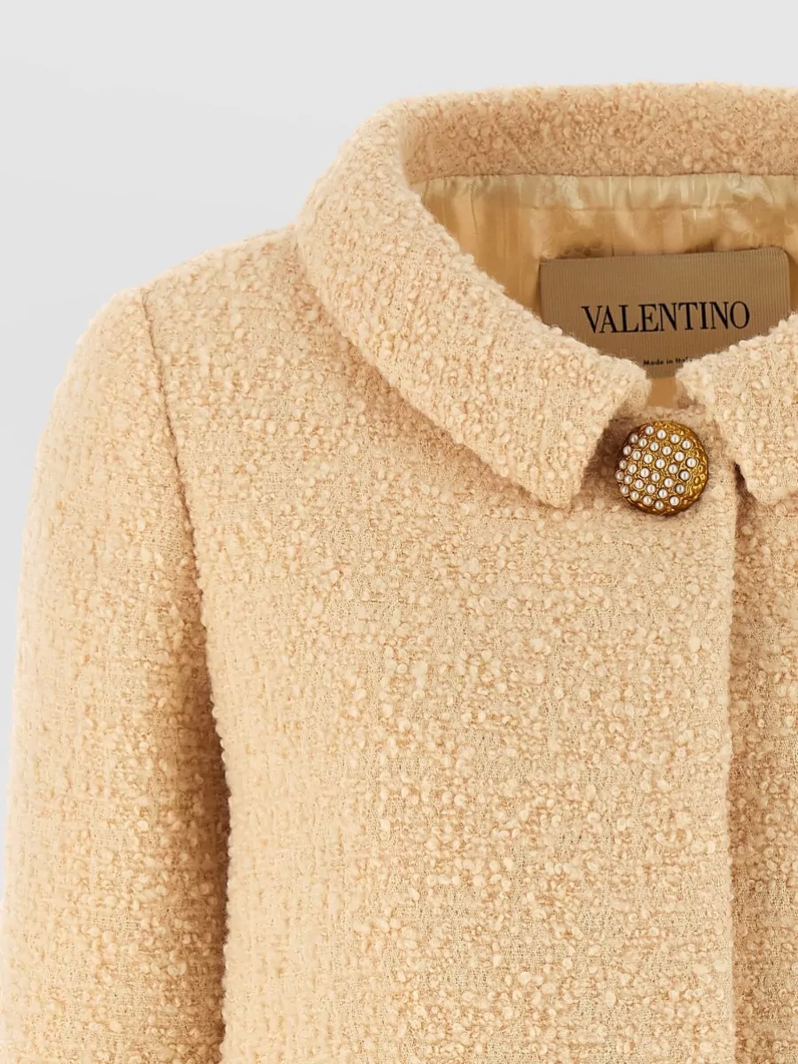 Valentino Garavani Tweed Single-Breasted Coat