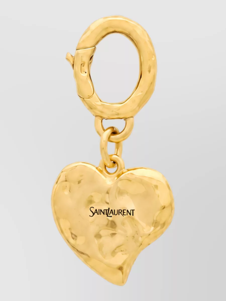 Saint Laurent heart charm brooch