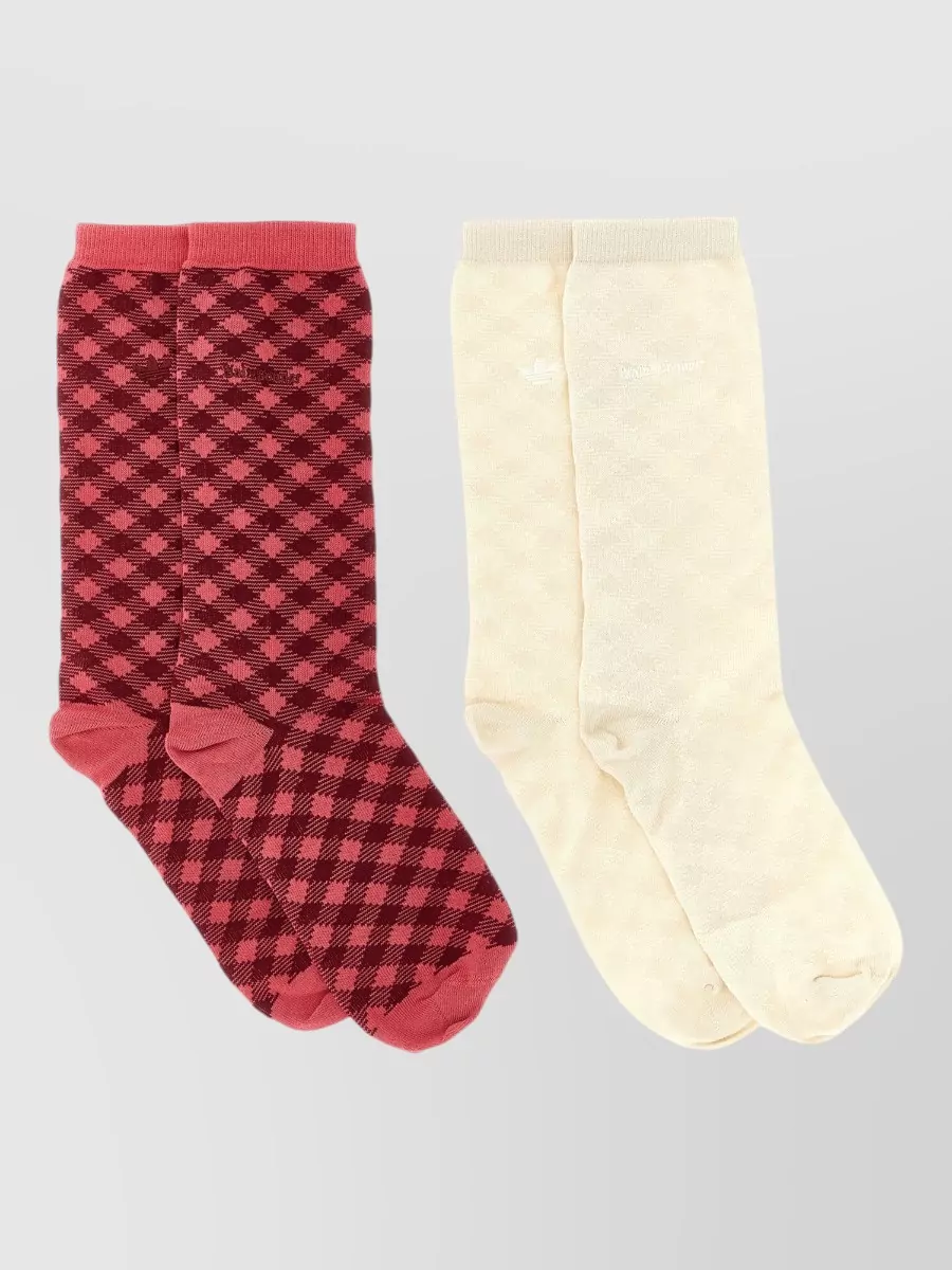 Adidas Originals checked jacquard socks 2-pack