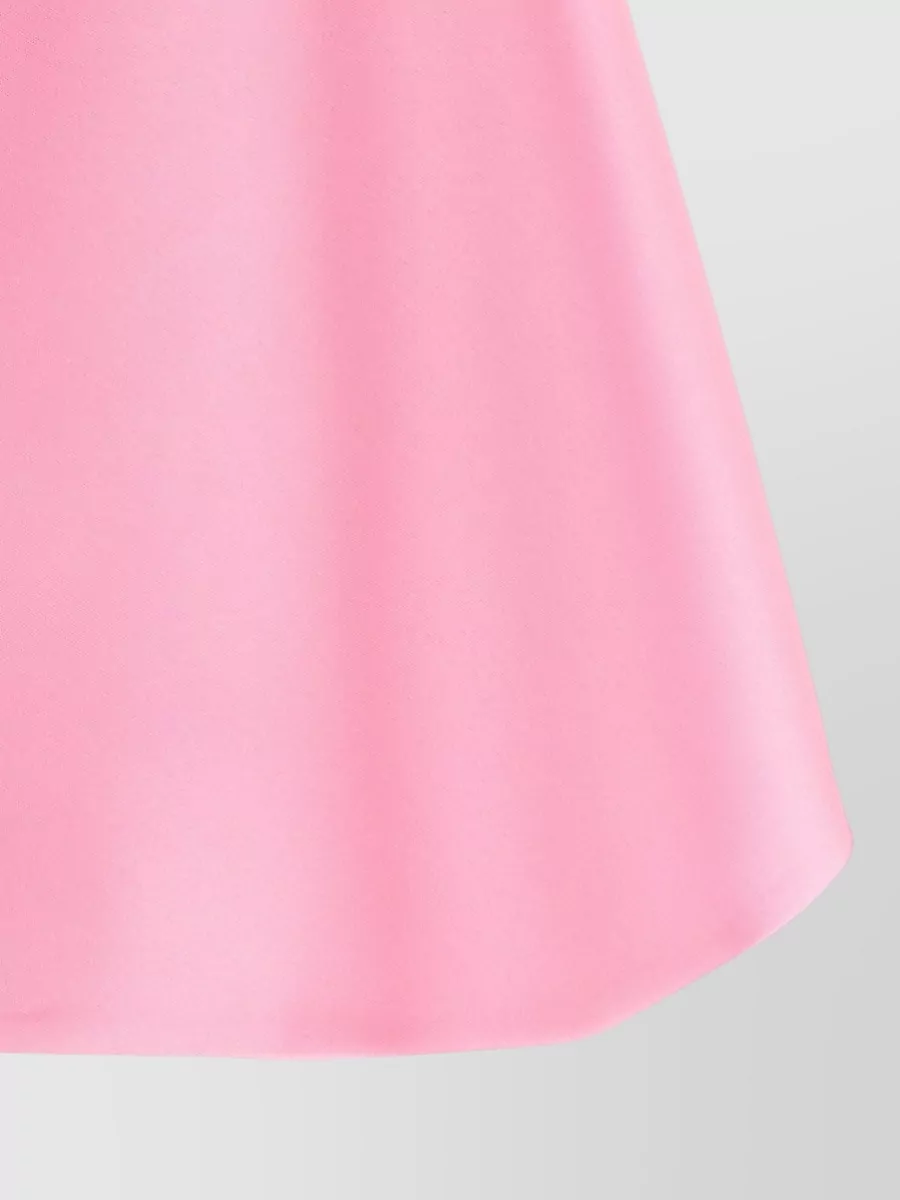 Alberta Ferretti Silk Cropped Boat Neck Cape