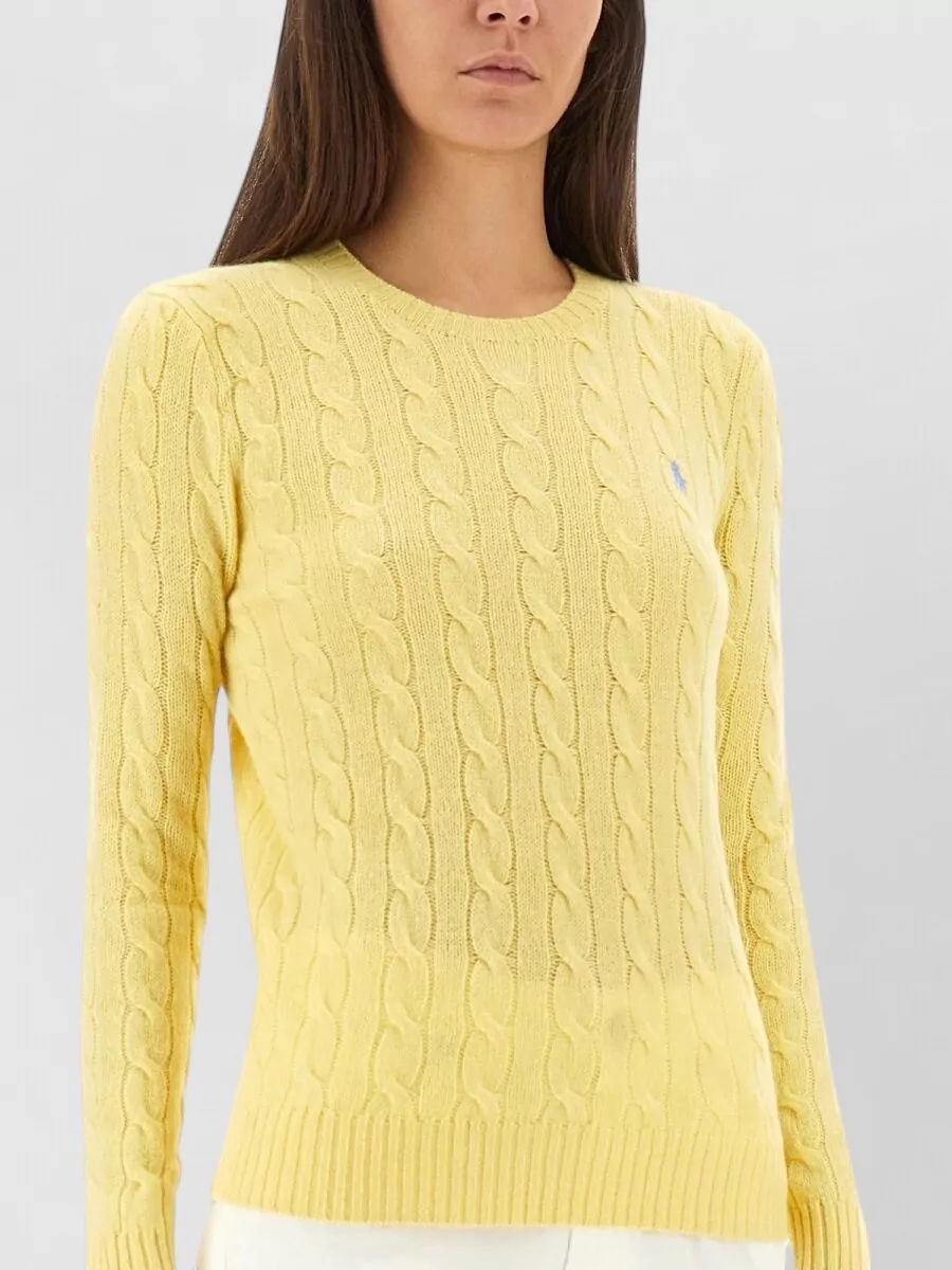 Polo Ralph Lauren Cable-Knit Wool Cashmere Sweatshirt