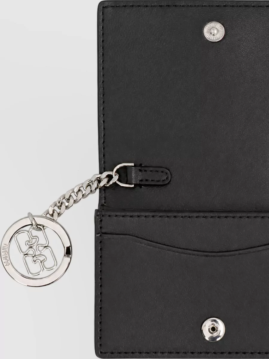 Ganni Bou Faux Leather Card Holder