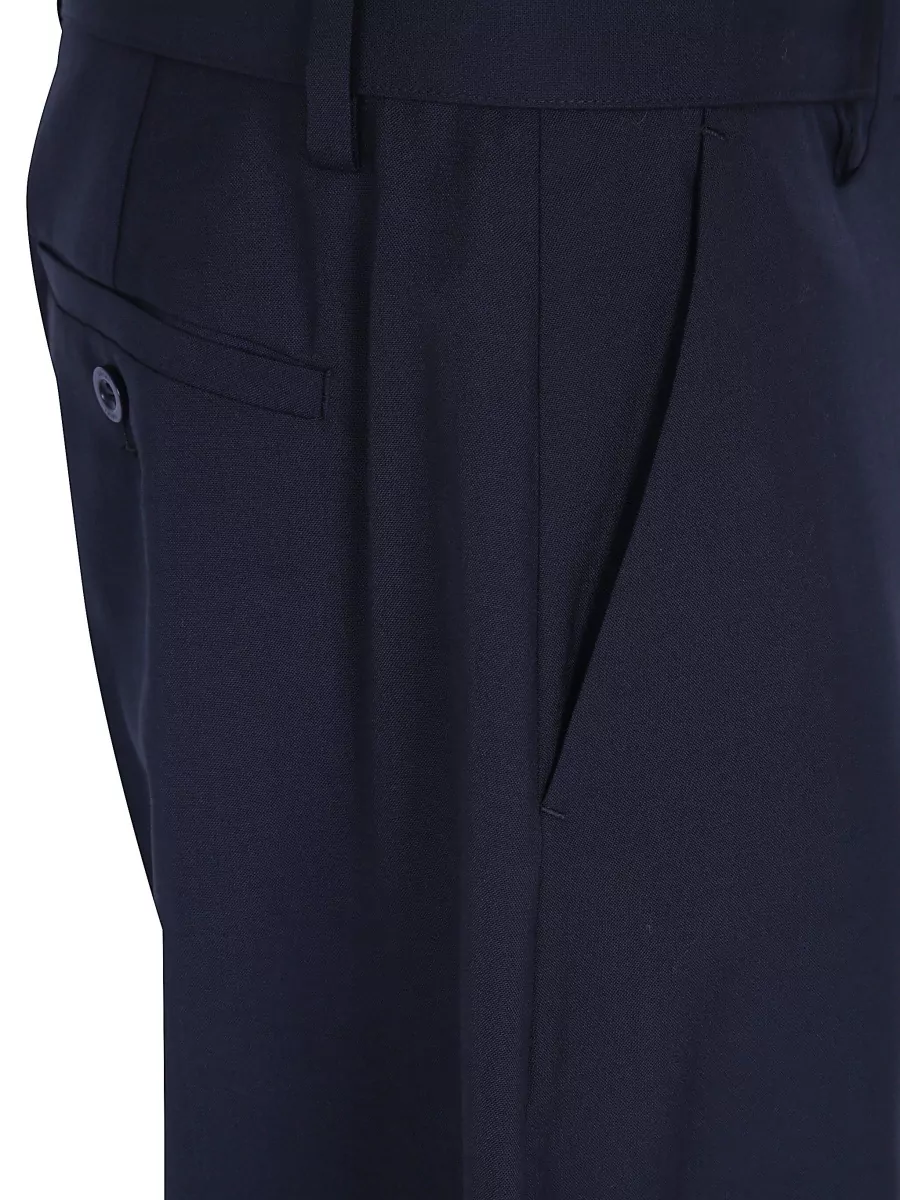 Sacai Wool Wide-Leg Relaxed-Fit Tailored Trousers