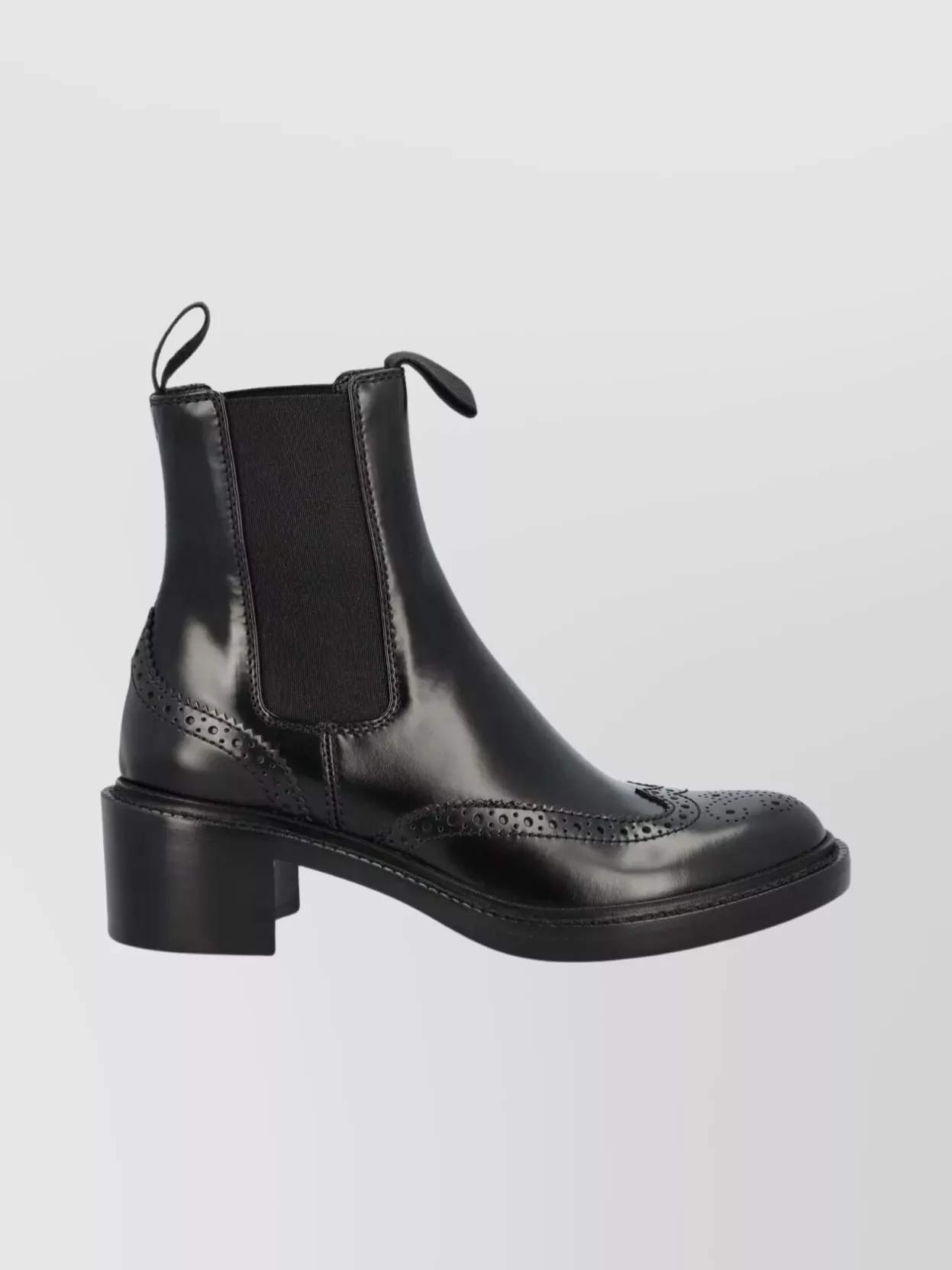 Saint Laurent Leather Chelsea Boots Block Heel Design