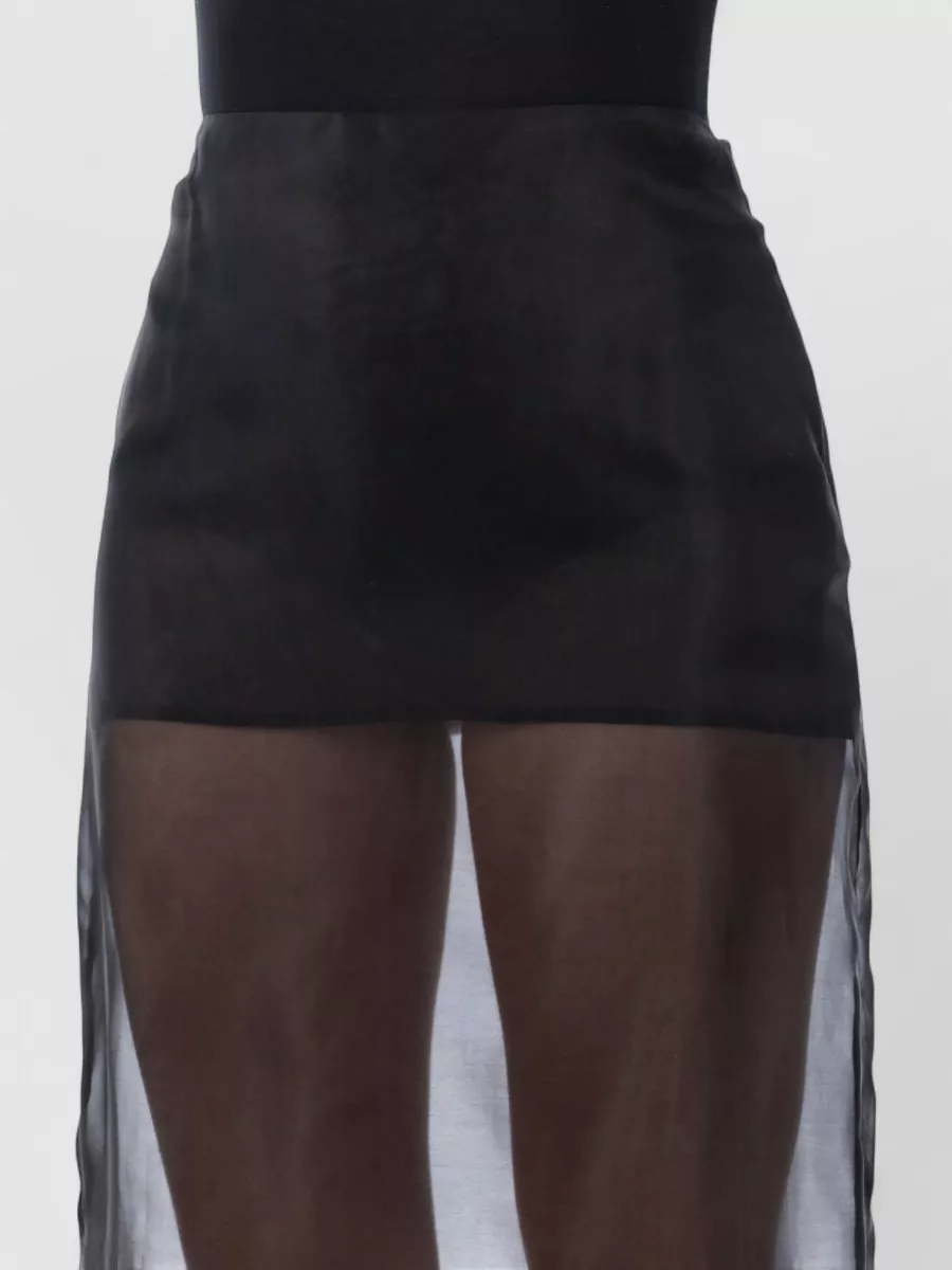 The Frankie Shop Silk Sheer Midi Skirt